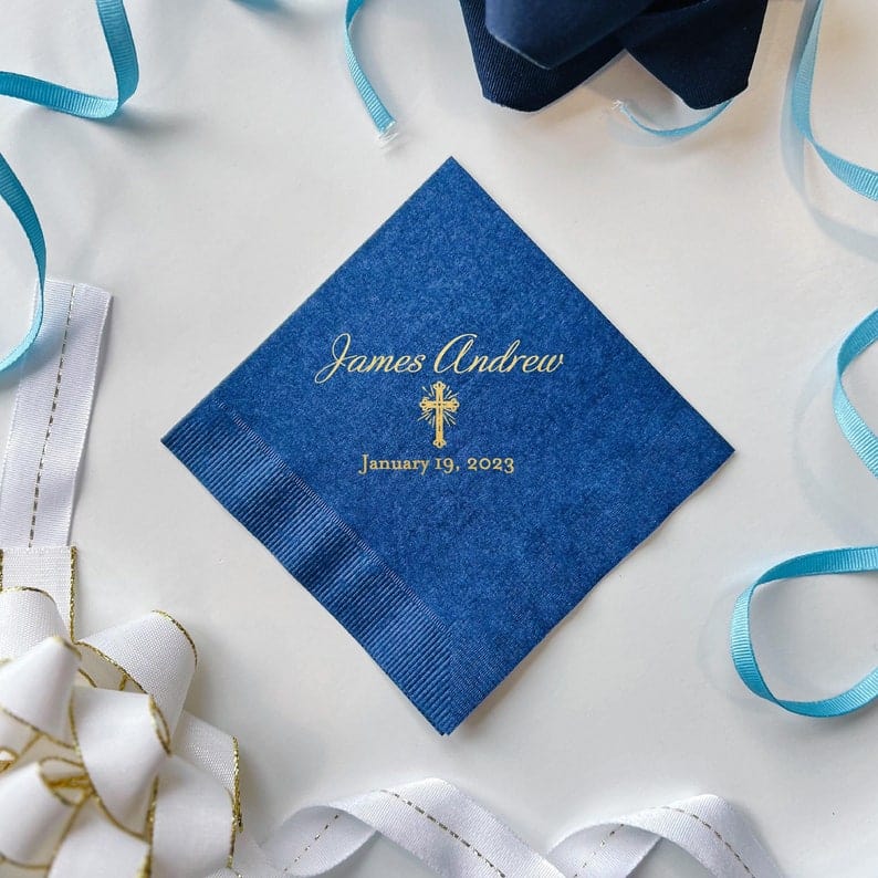 Personalized Religious Napkins - Napkins - Foil Stamped