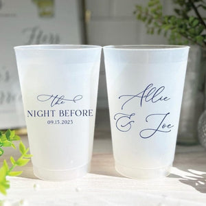 The Night Before Wedding Frosted Plastic Cups