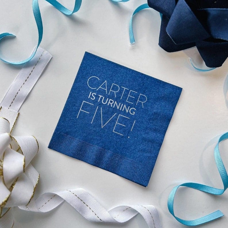 Birthday (Kids) Napkins - Napkins - Foil Stamped