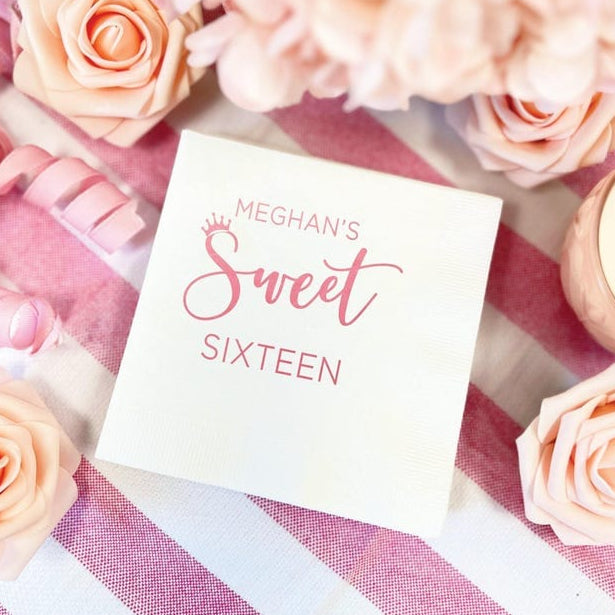 Teen Birthday Napkins - Napkins - Foil Stamped