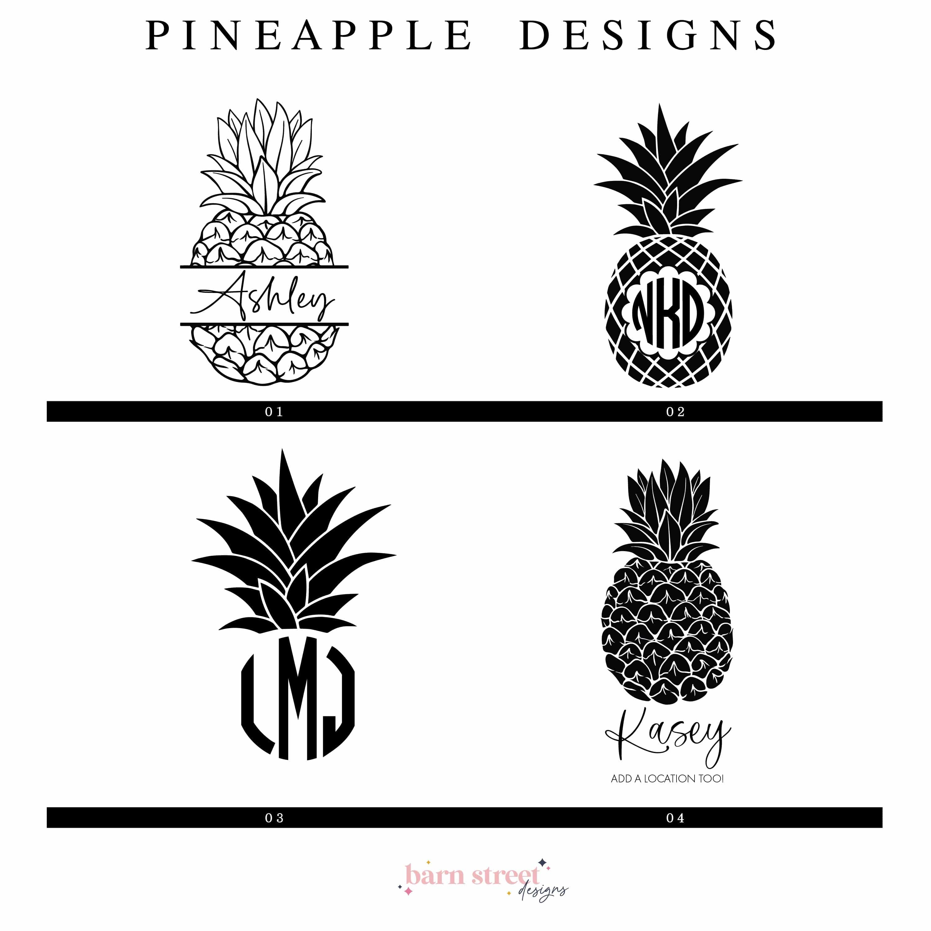 Pineapple Personalized Travel Skinny Tumbler - Skinny Tumbler - JDS
