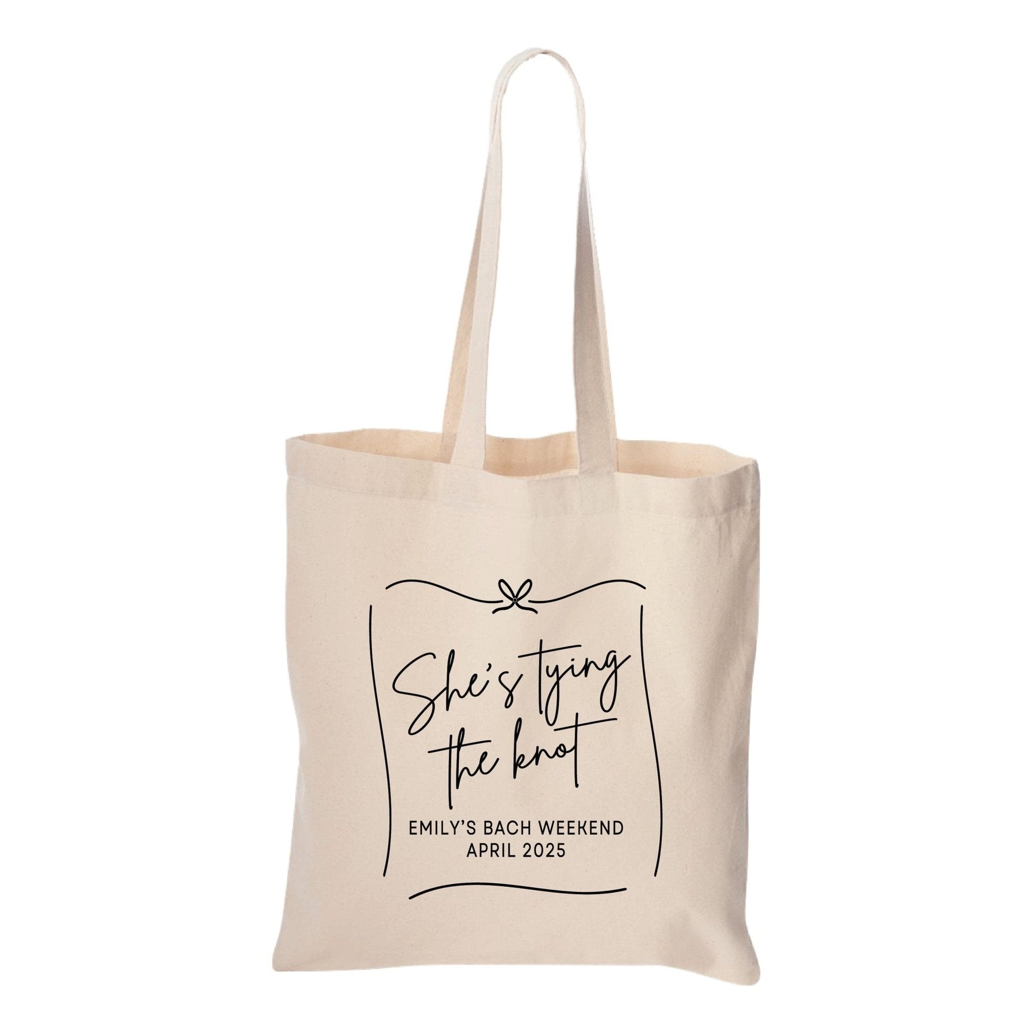 She's Tying the Knot bachelorette party t-shirt design