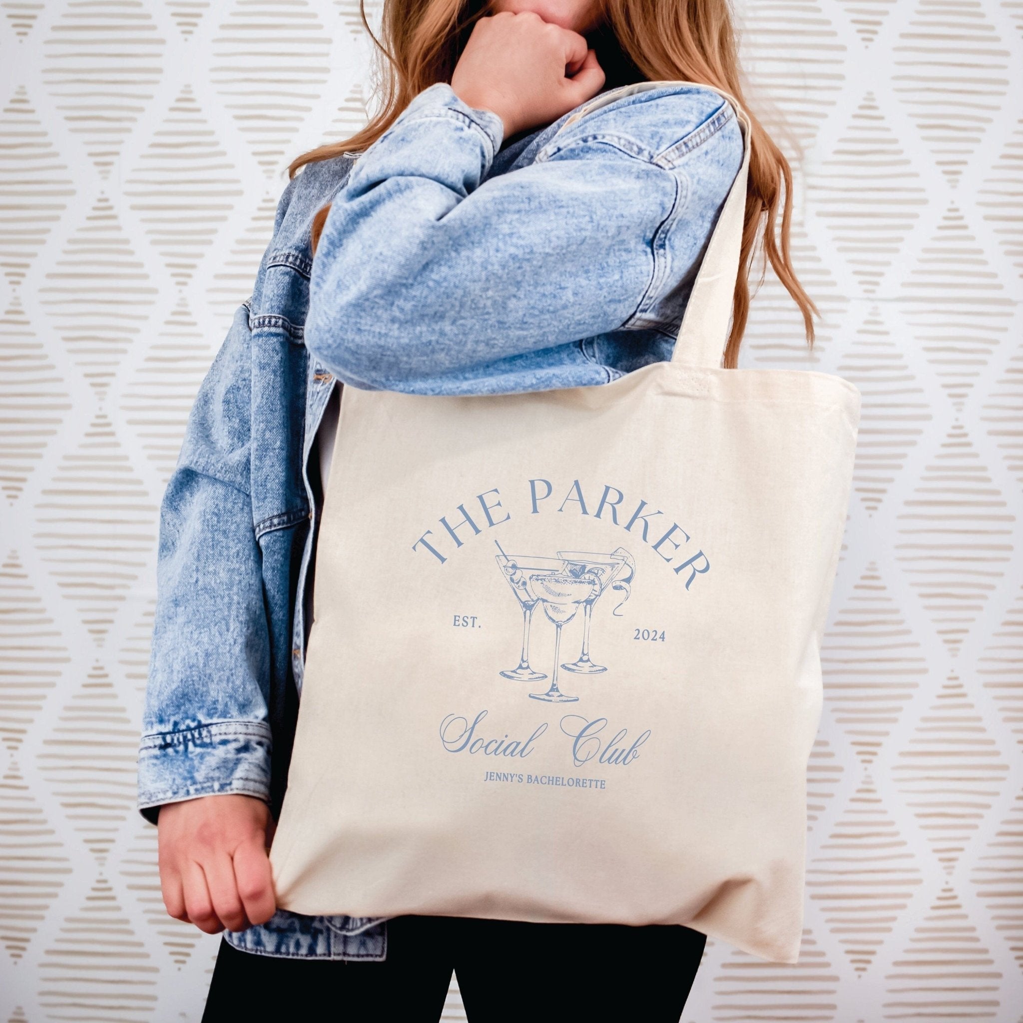 Cocktail Social Club Bachelorette Canvas Tote Bag - Tote Bags - DTF Bachelorette