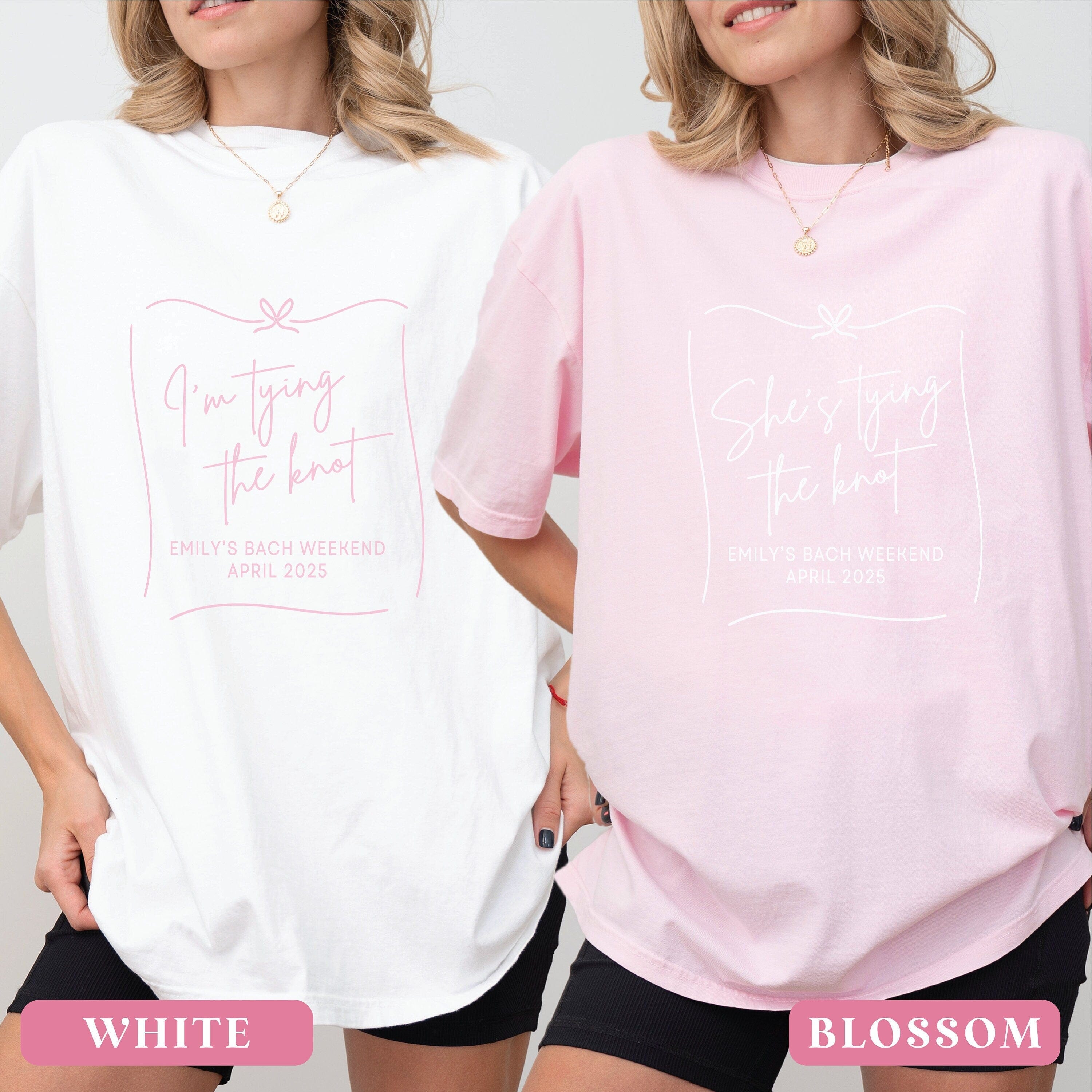 She's Tying the Knot Bachelorette T-Shirt - T-Shirt Bachelorette DTF