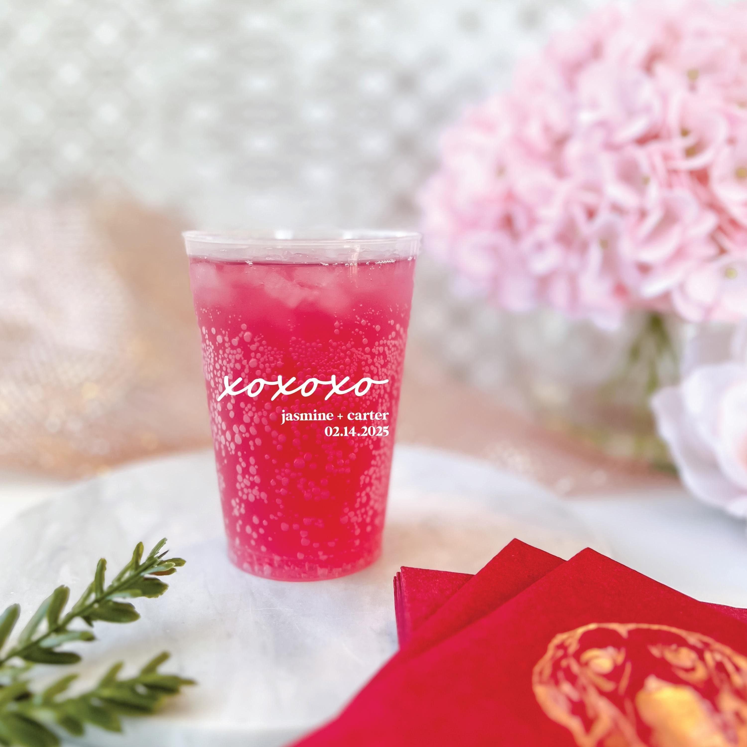 XoXo Valentine Wedding Frosted Plastic Cups - Cup - Frosted