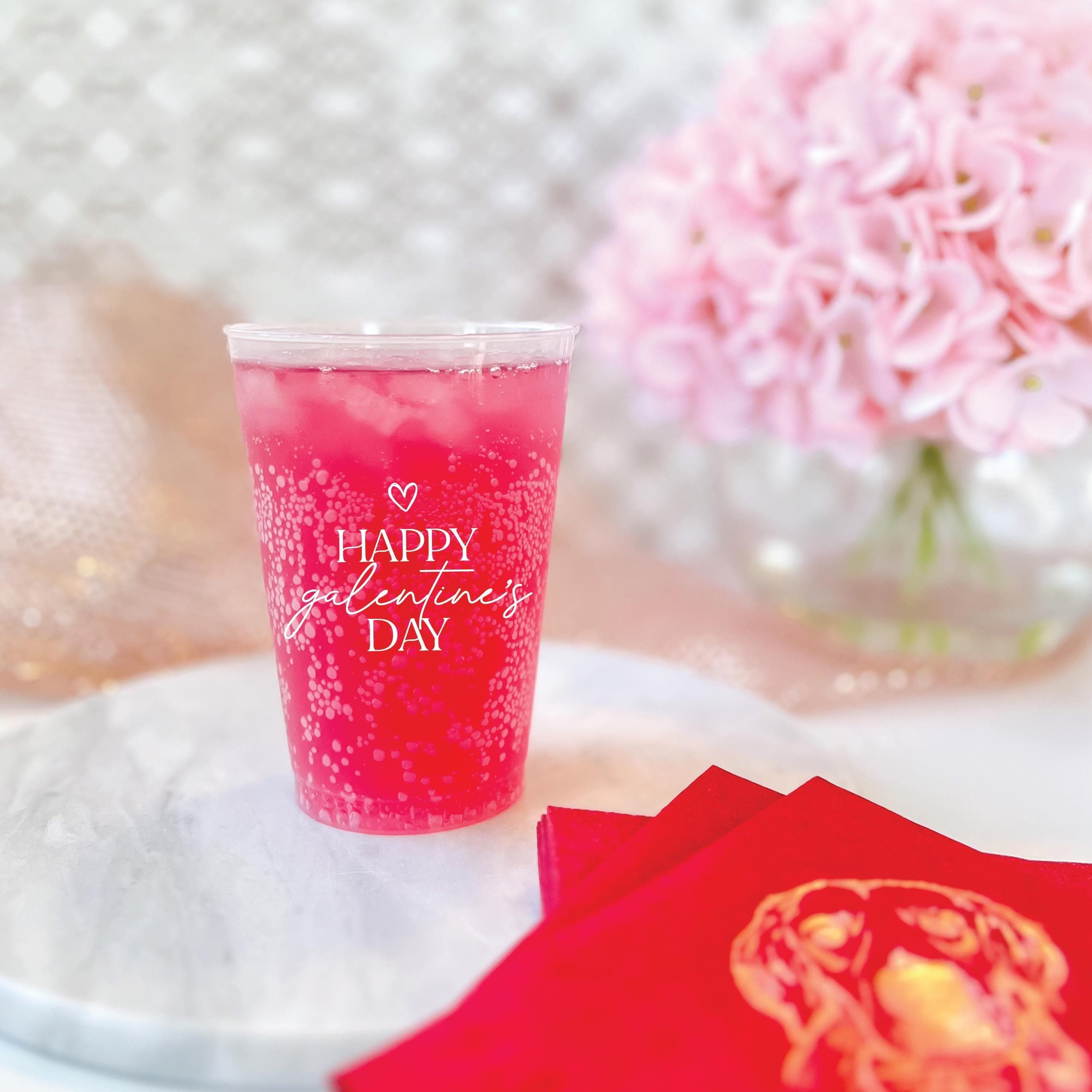 Happy Galentine's Day Frosted Plastic Cups - Cup - Frosted