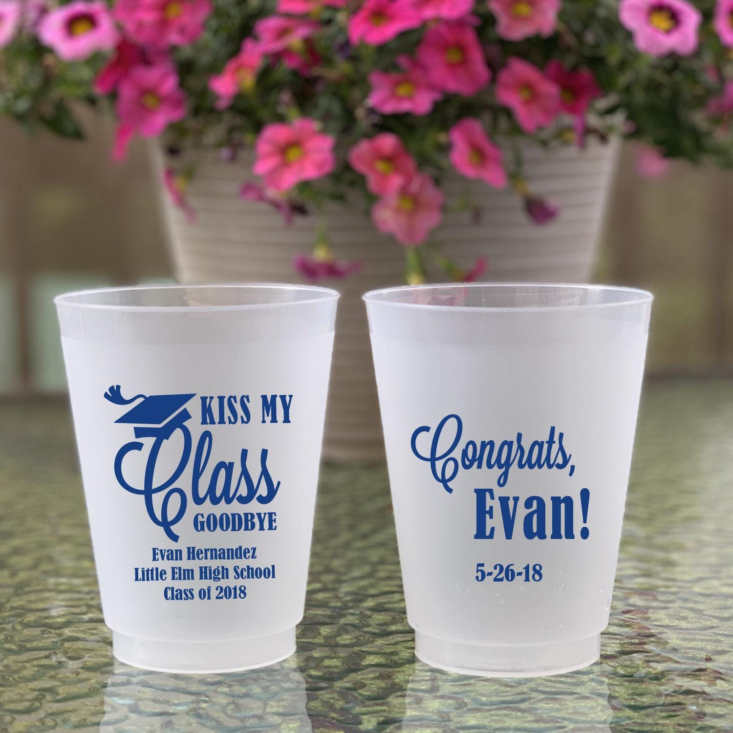 Kiss My Class Goodbye Frosted Party Cups - Cup - Frosted