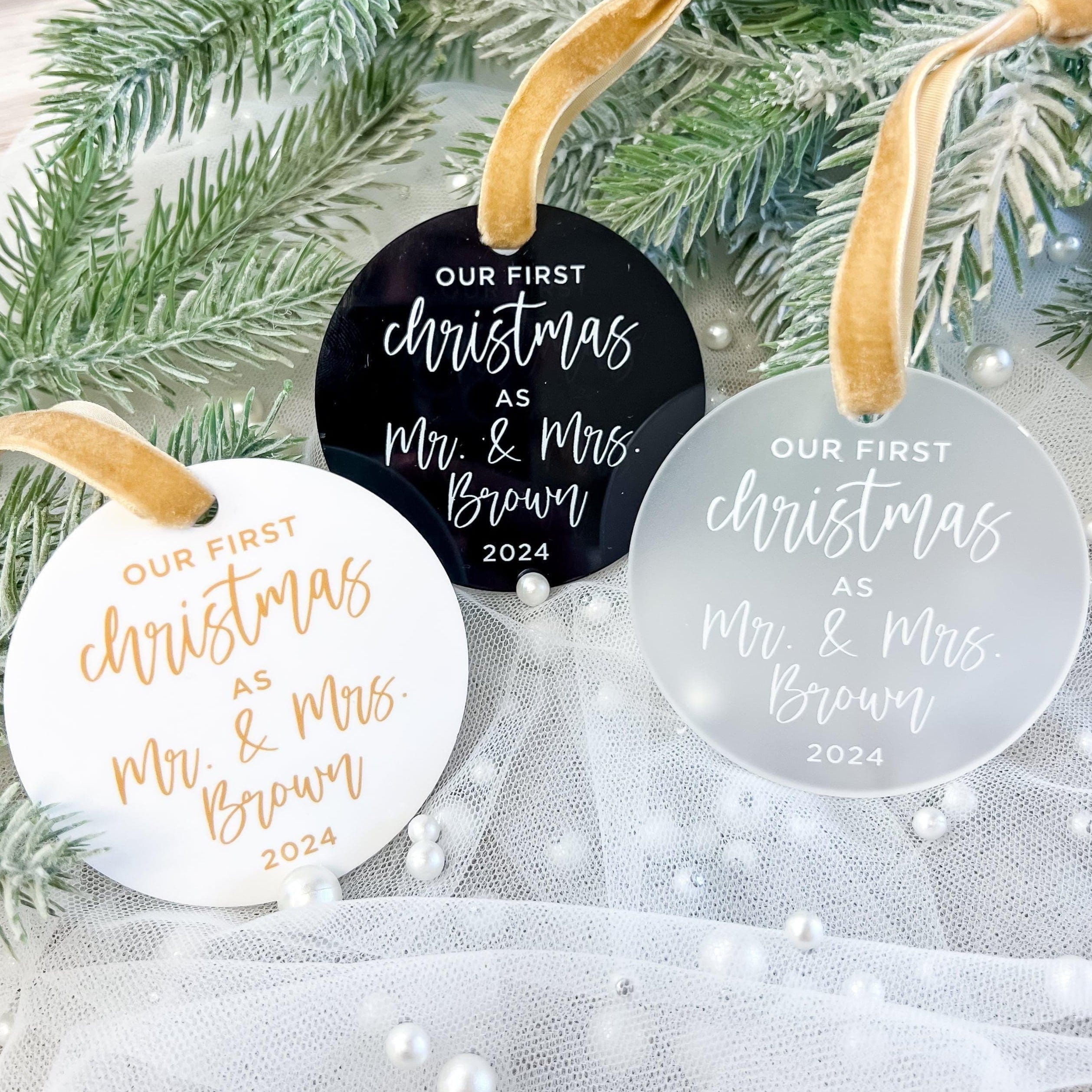 Our First Christmas as Mr and Mrs Ornament