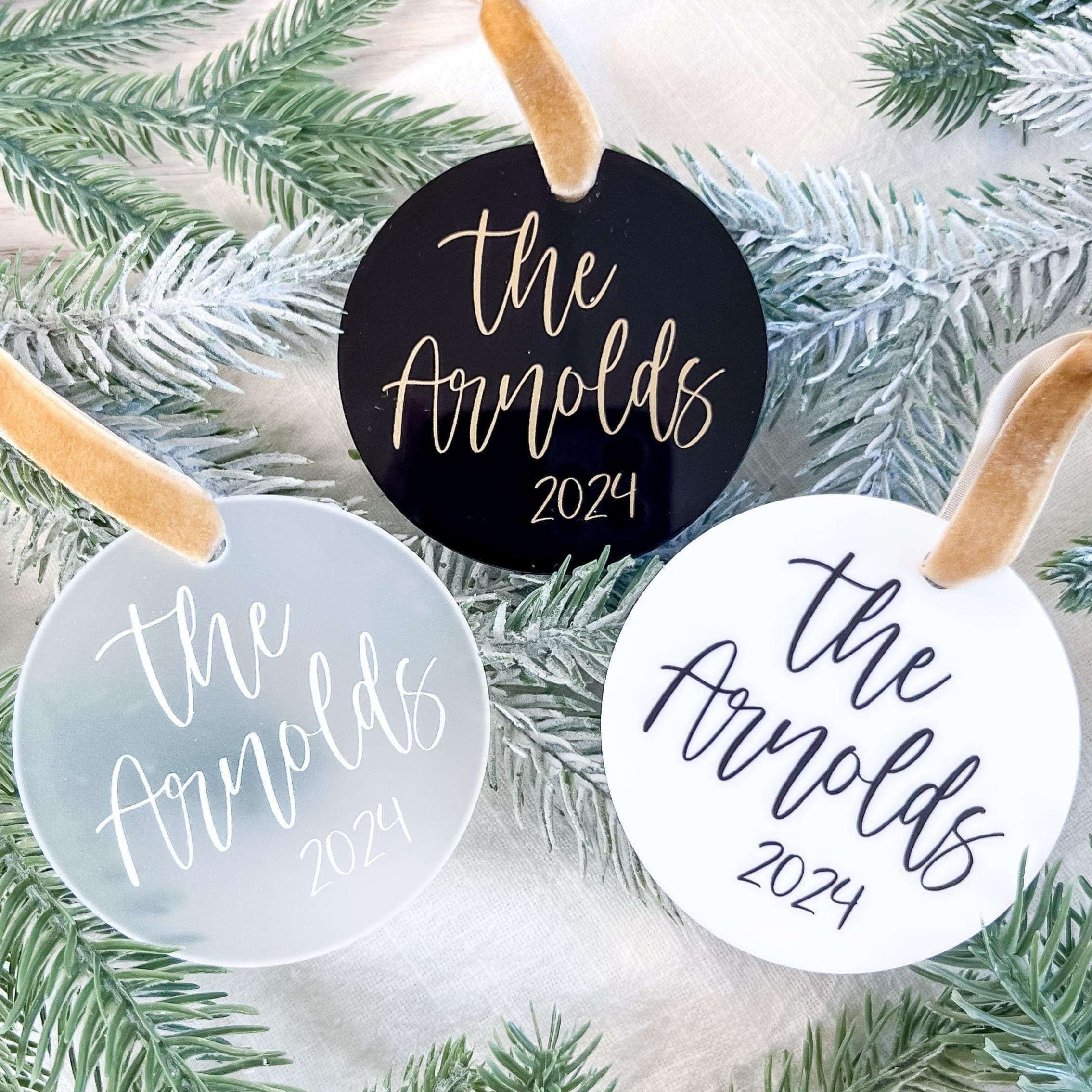 Personalized Family Last Name Christmas Ornament