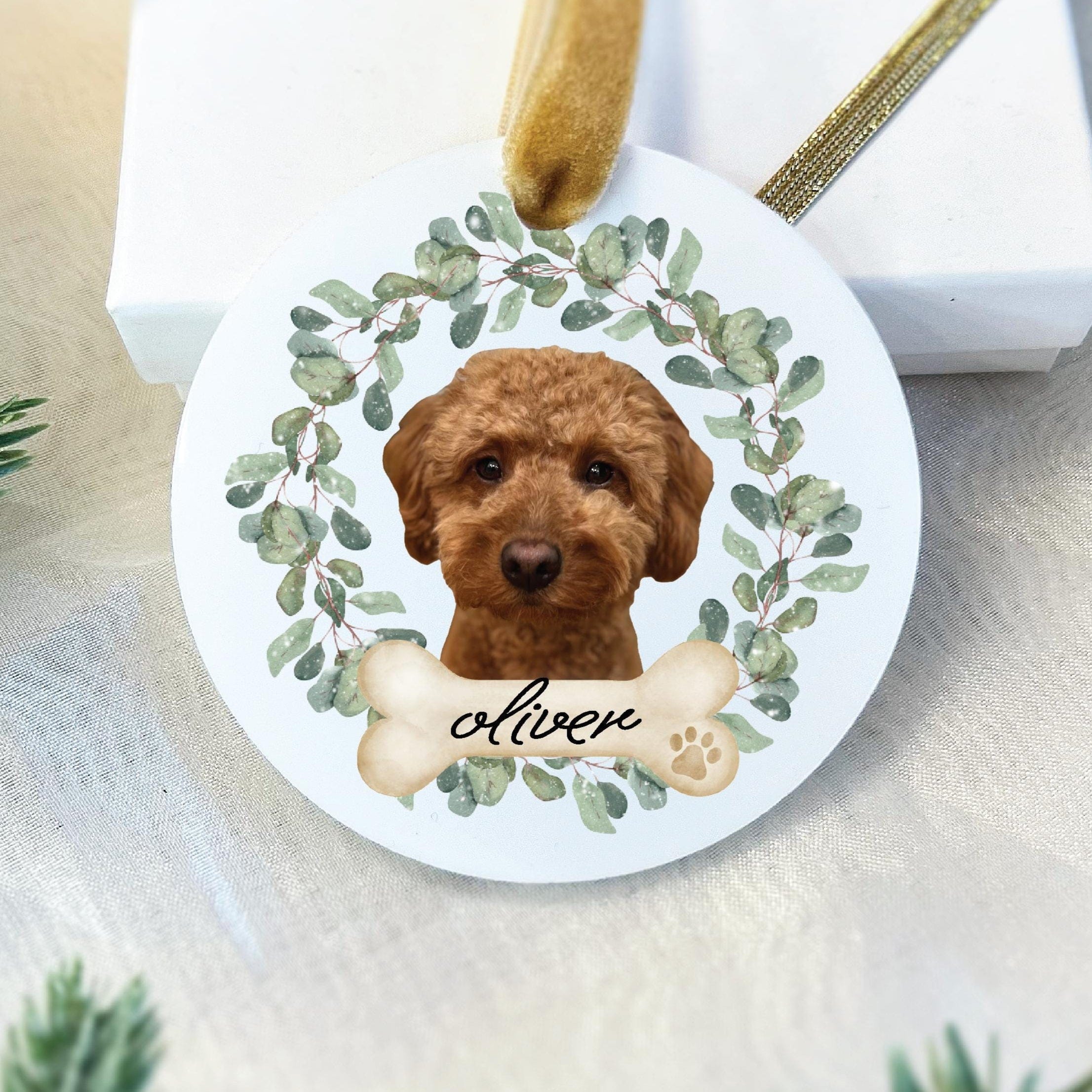 Custom Pet Photo Christmas Ornament