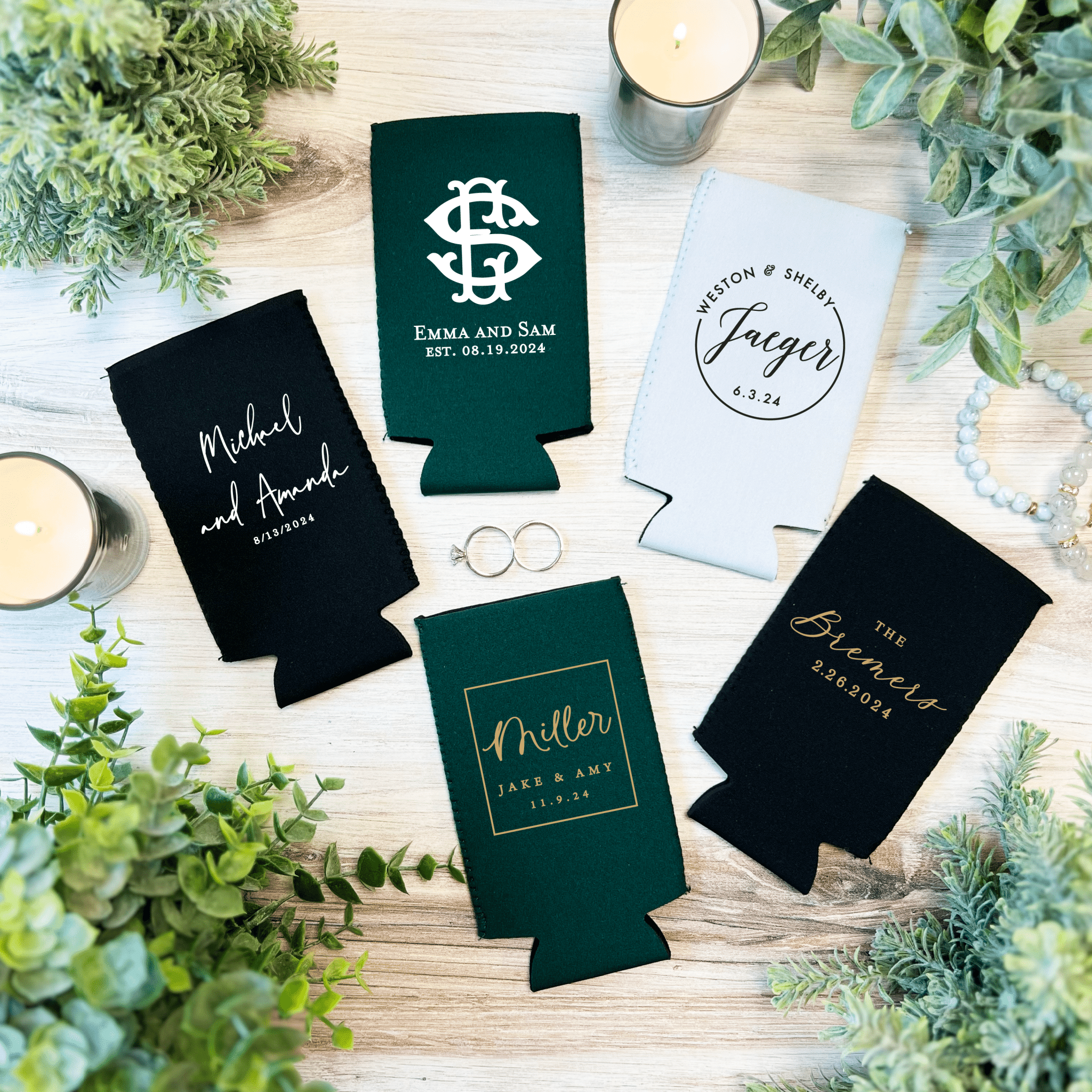 Monogram Design Slim Can Coolers - Can Cooler - Slim