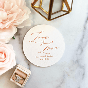 LGBT Wedding Personalized Coasters - More Options Available