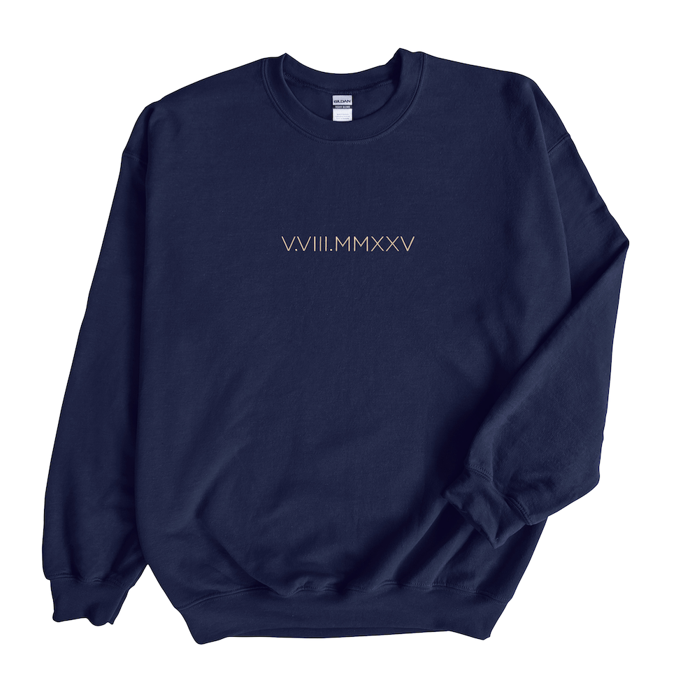 Anniversary Numerals Embroidered Sweatshirt - Sweatshirt - Embroidery