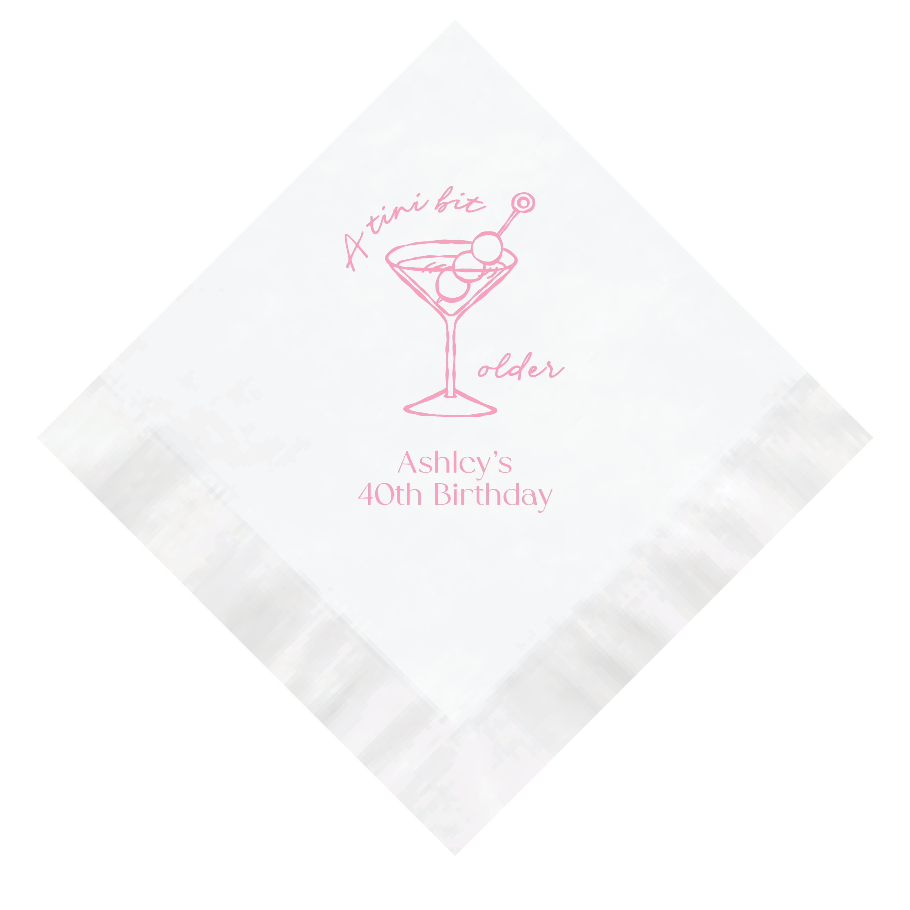Martinis & Milestones Birthday Napkins