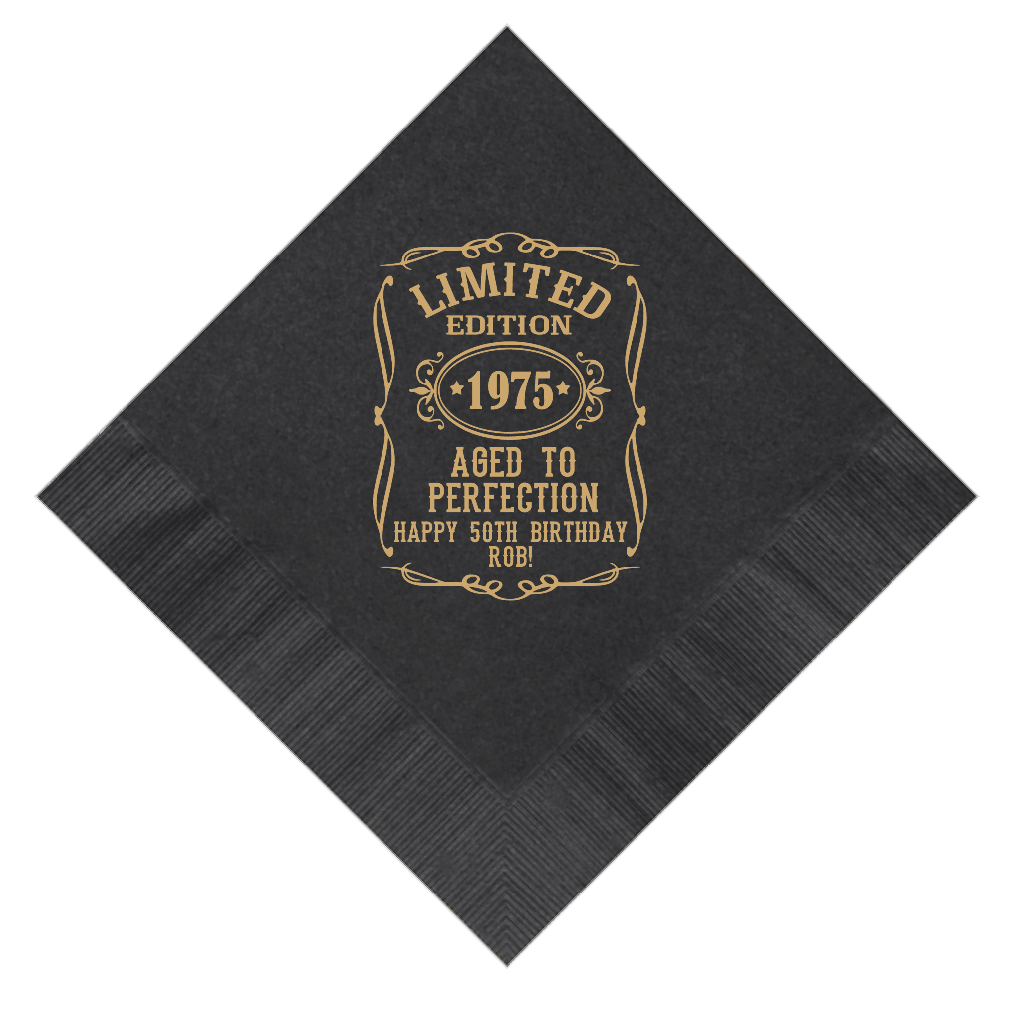 Aged to Perfection Birthday Napkins - Napkins - Foil Stamped