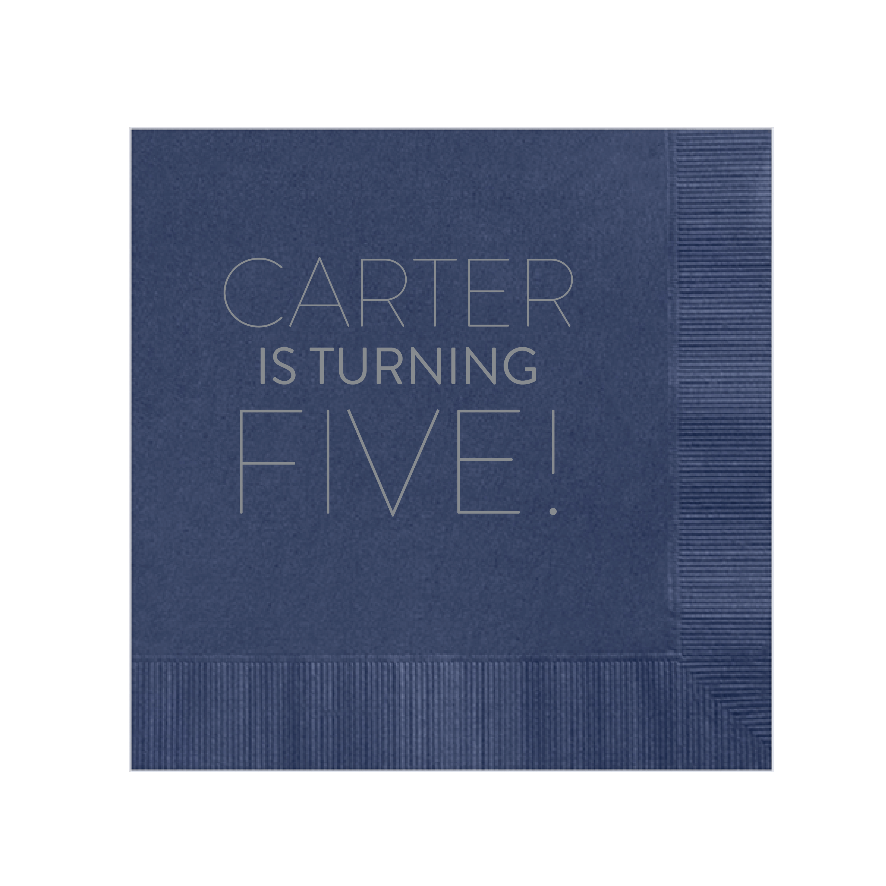 Bold Number Personalized Birthday Napkins - Napkins - Foil Stamped