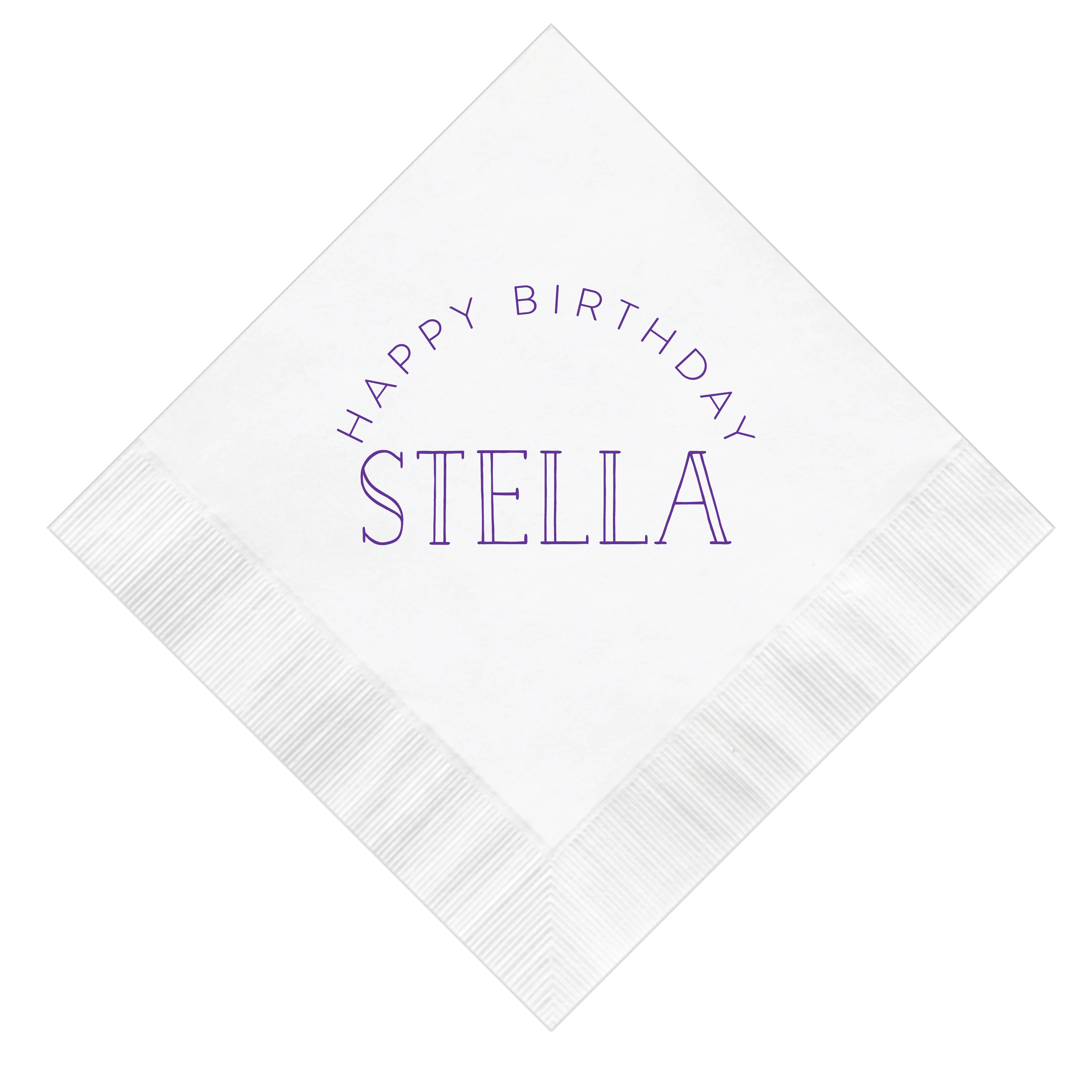 Rainbow Arch Birthday Napkins - Napkins - Foil Stamped