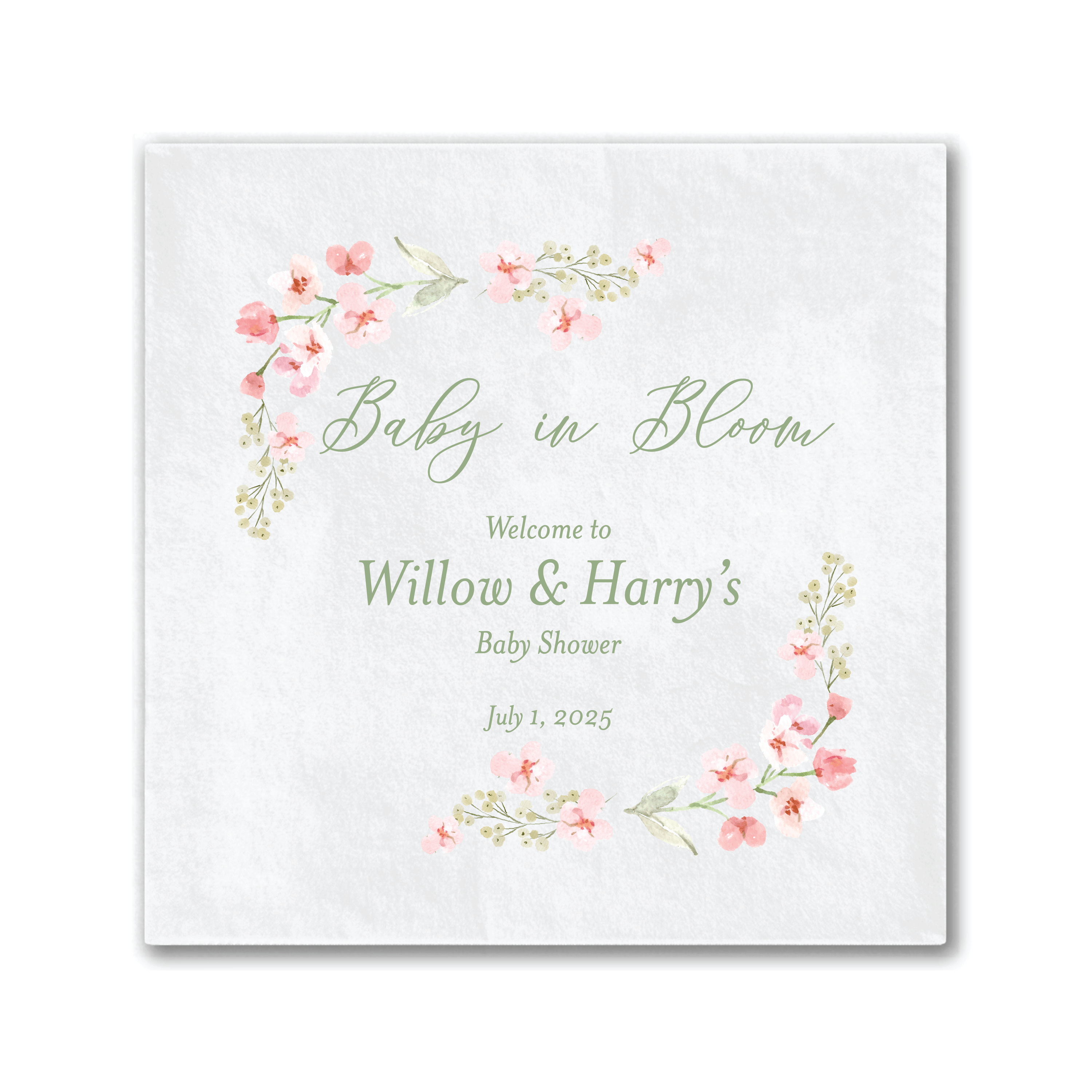 Baby In Bloom Full Color Napkins - Napkins - Full Color
