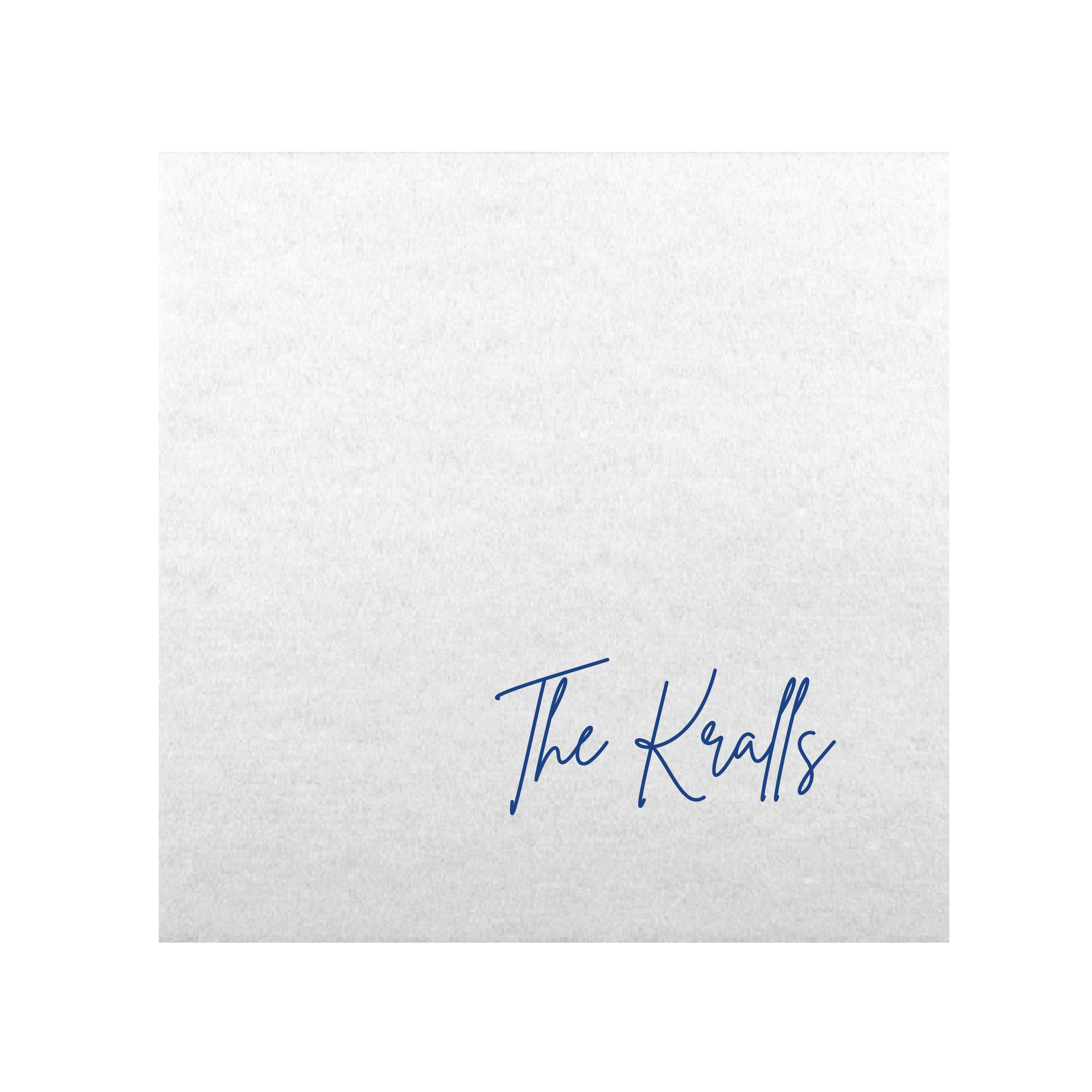 Modern Last Name Wedding Premium Uncoined Napkins - Napkins - Linun Foil Stamped