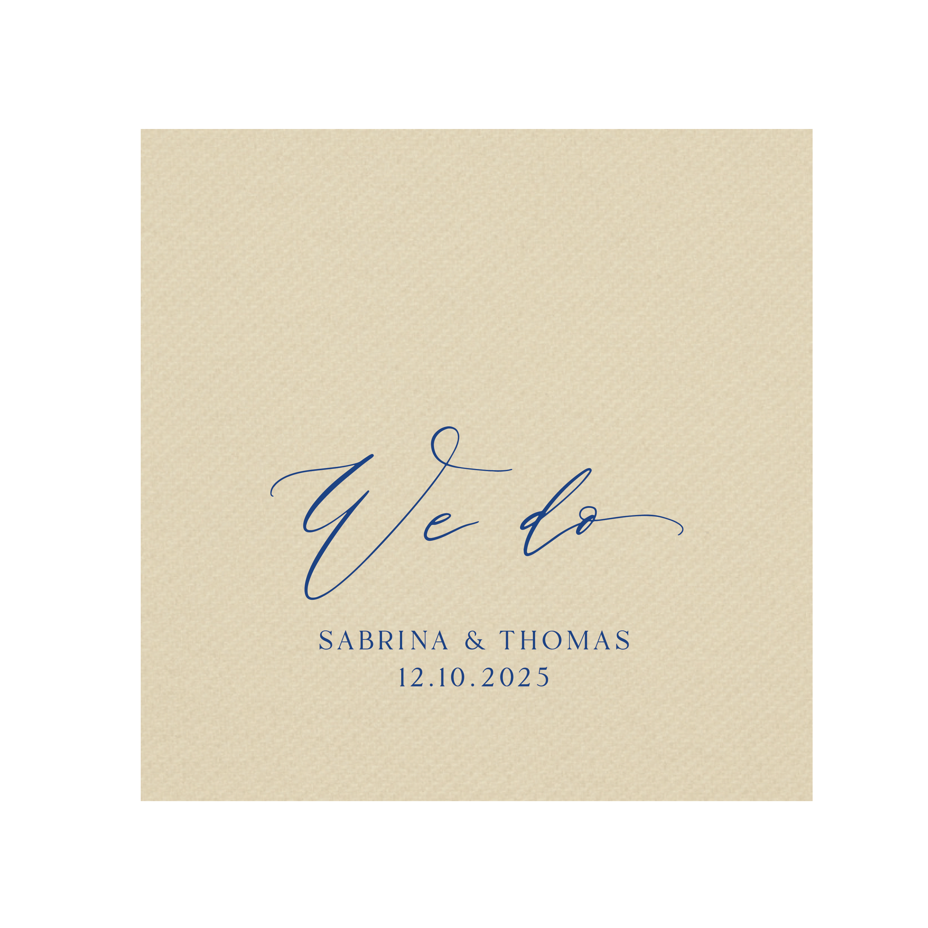 We Do Wedding Premium Uncoined Napkins - Napkins - Linun Foil Stamped