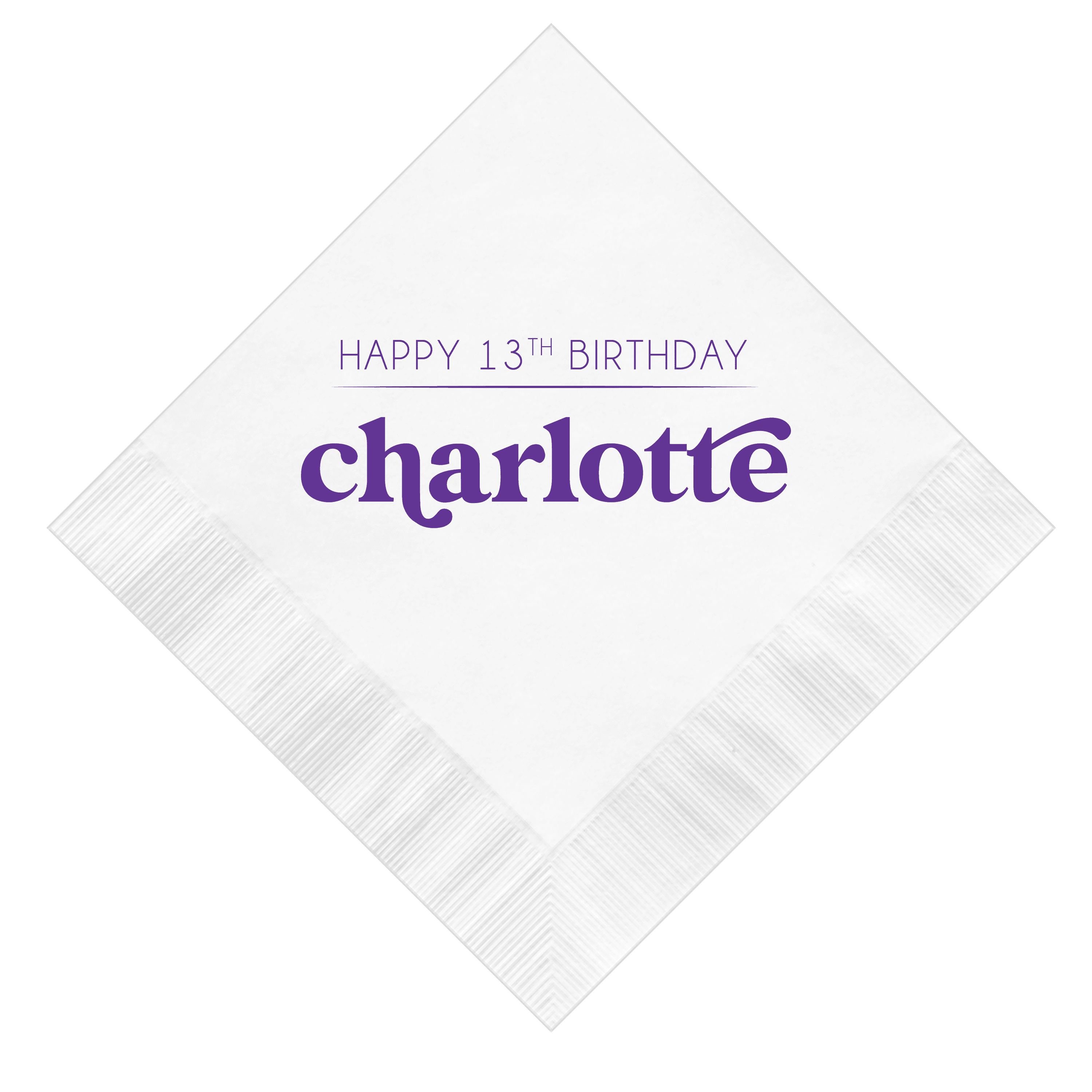 Officially Thirteen Birthday Napkins - Napkins - Foil Stamped