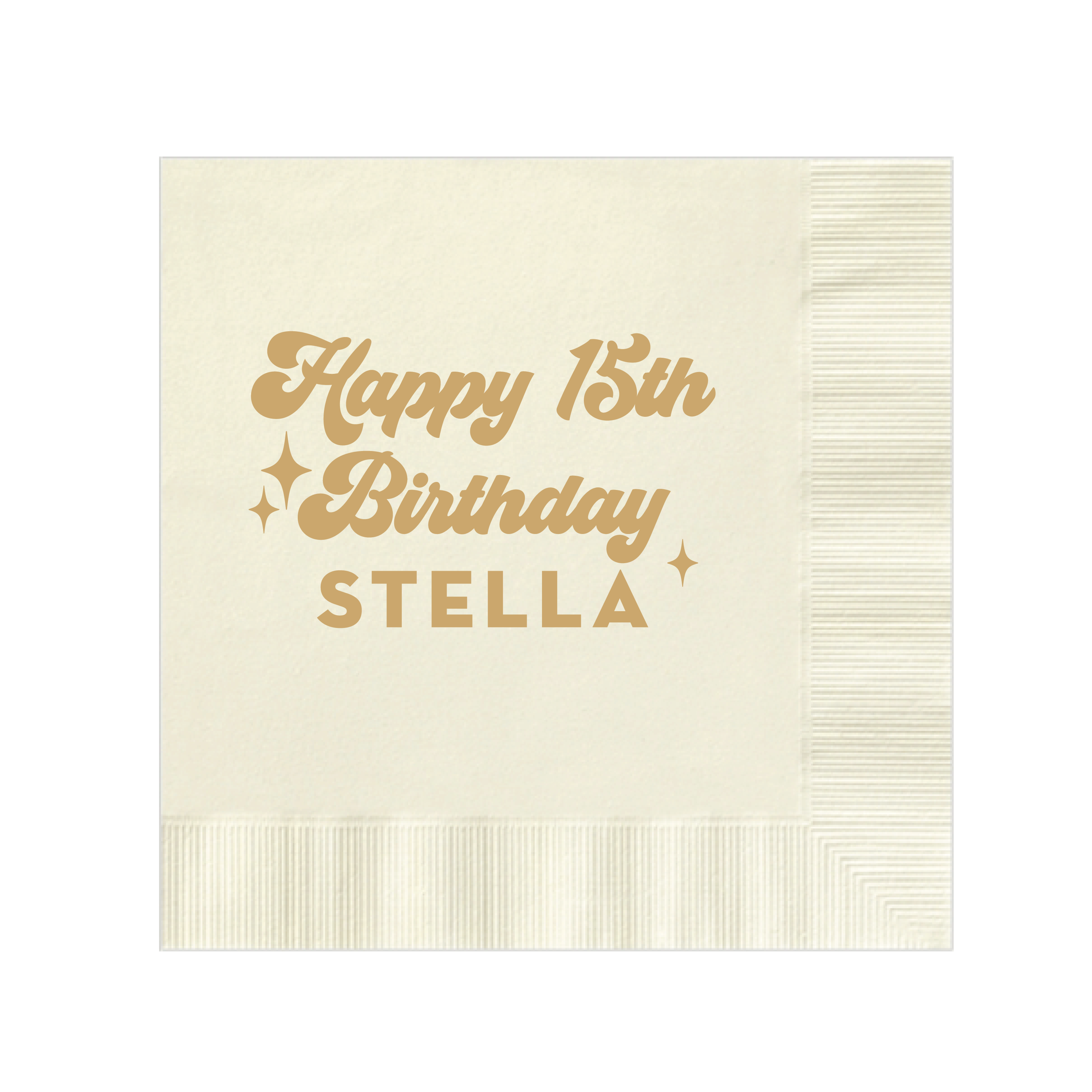 Retro Teen Birthday Bash Napkins - Napkins - Foil Stamped