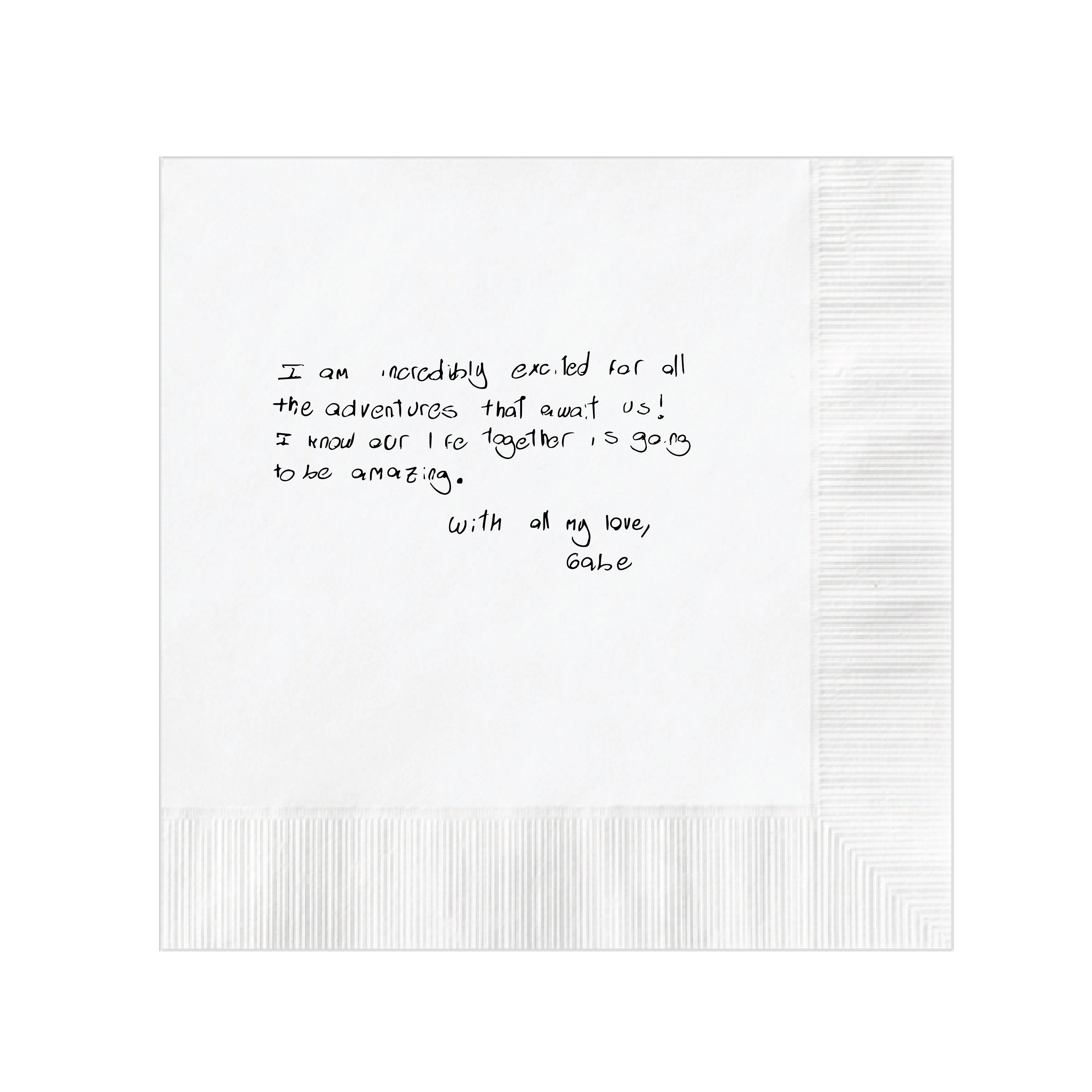 Custom Handwritten Wedding Napkins - Napkins - Handwritten