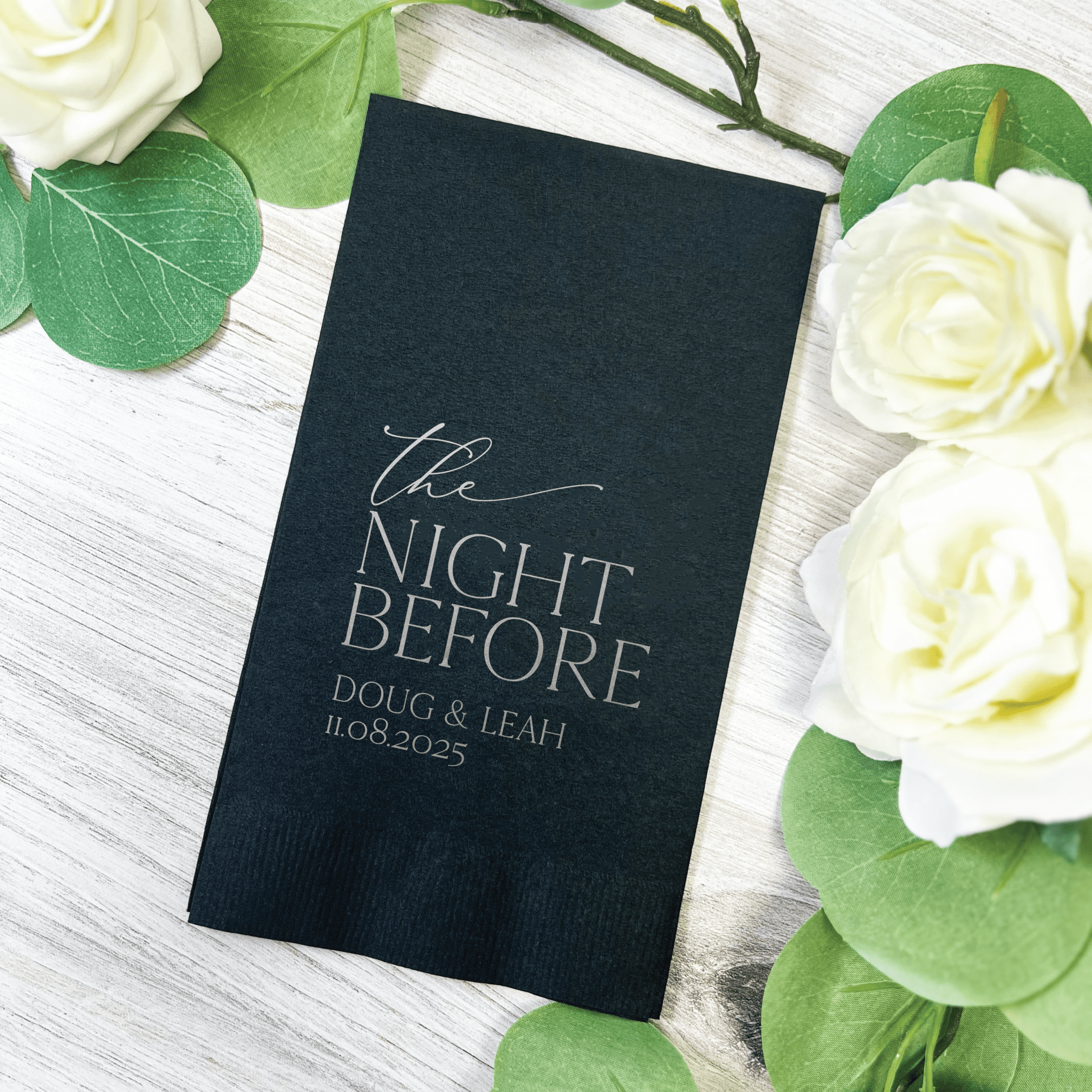 The Night Before Personalized Wedding Napkins - Napkins - Foil Stamped
