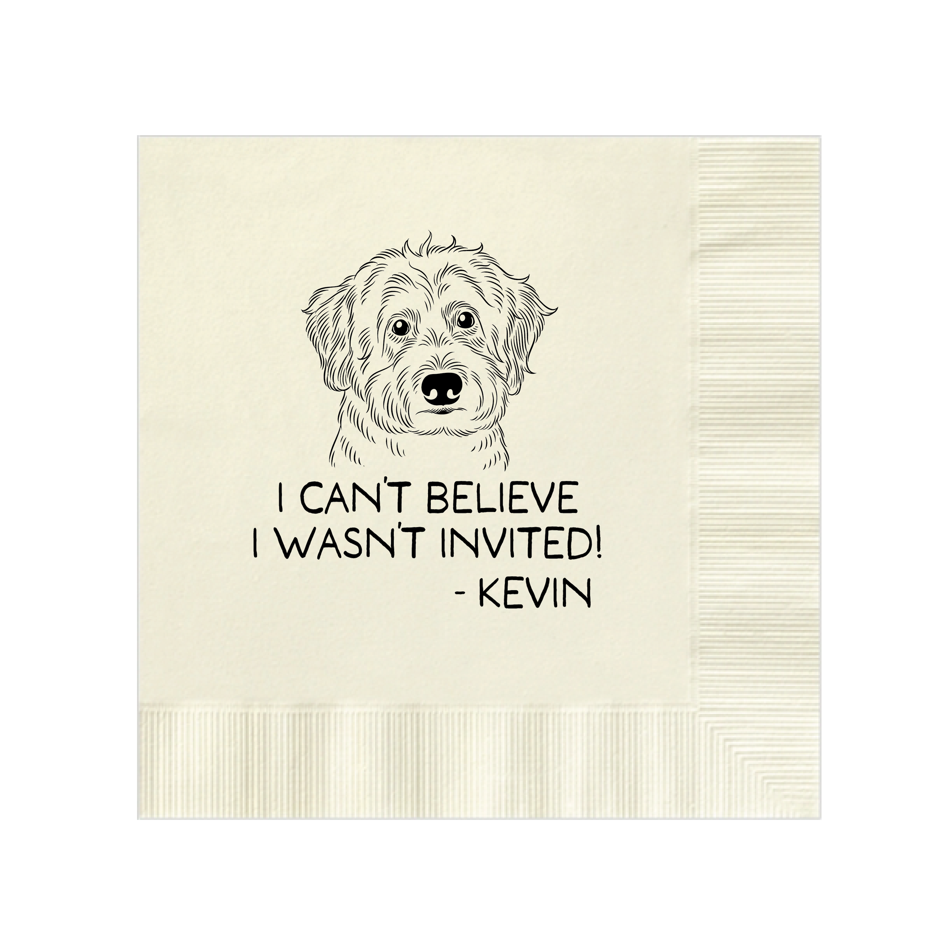 I Can't Believe I Wasn't Invited Pet Wedding Napkins - Napkins - Foil Stamped - Dog