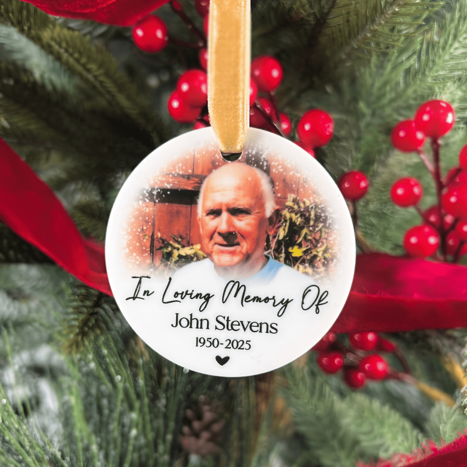 In Loving Memory Photo Memorial Ornament
