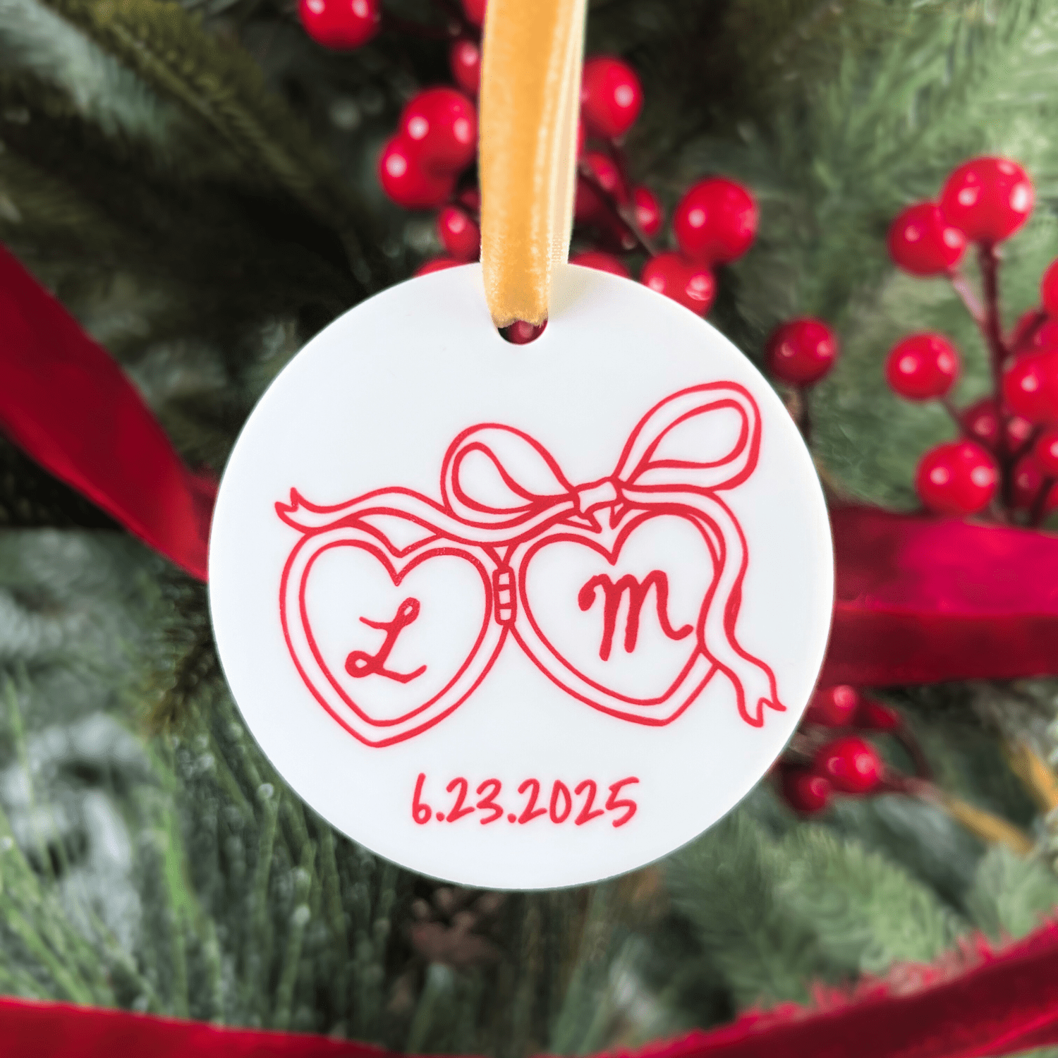 Initials Locket Ornament
