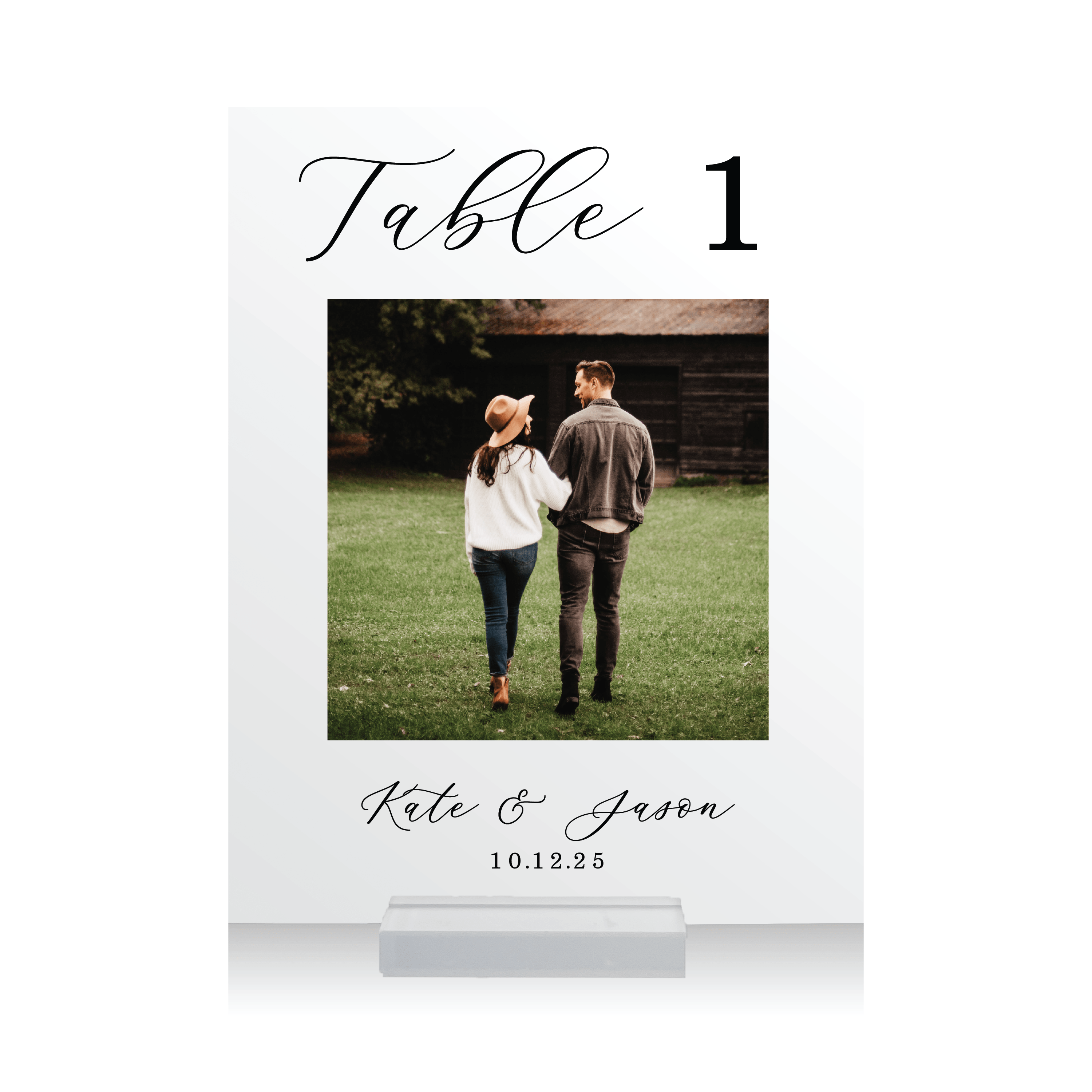 Custom Photo Acrylic Table Numbers - Table Numbers
