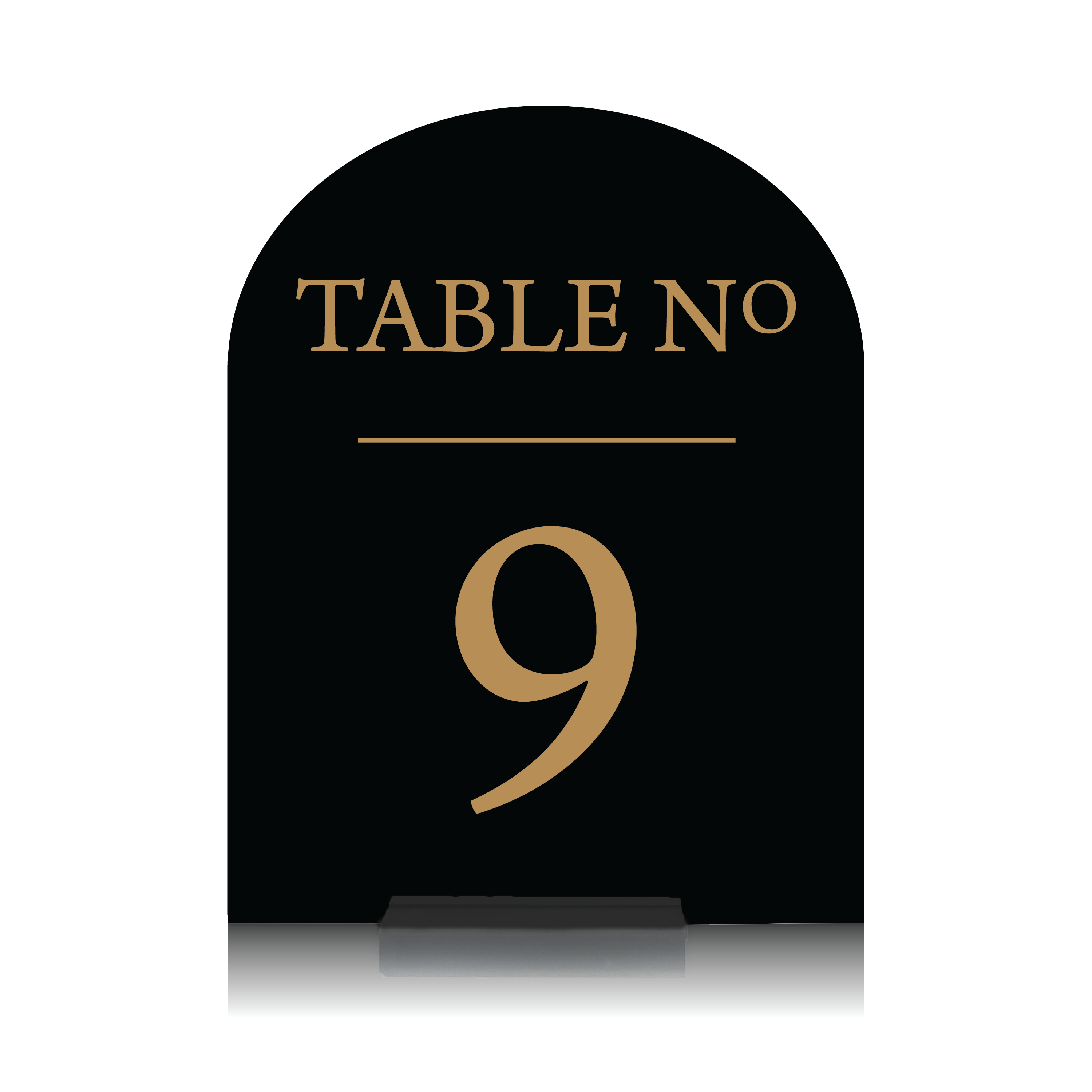 Classic Block Arched Acrylic Table Numbers - Table Numbers