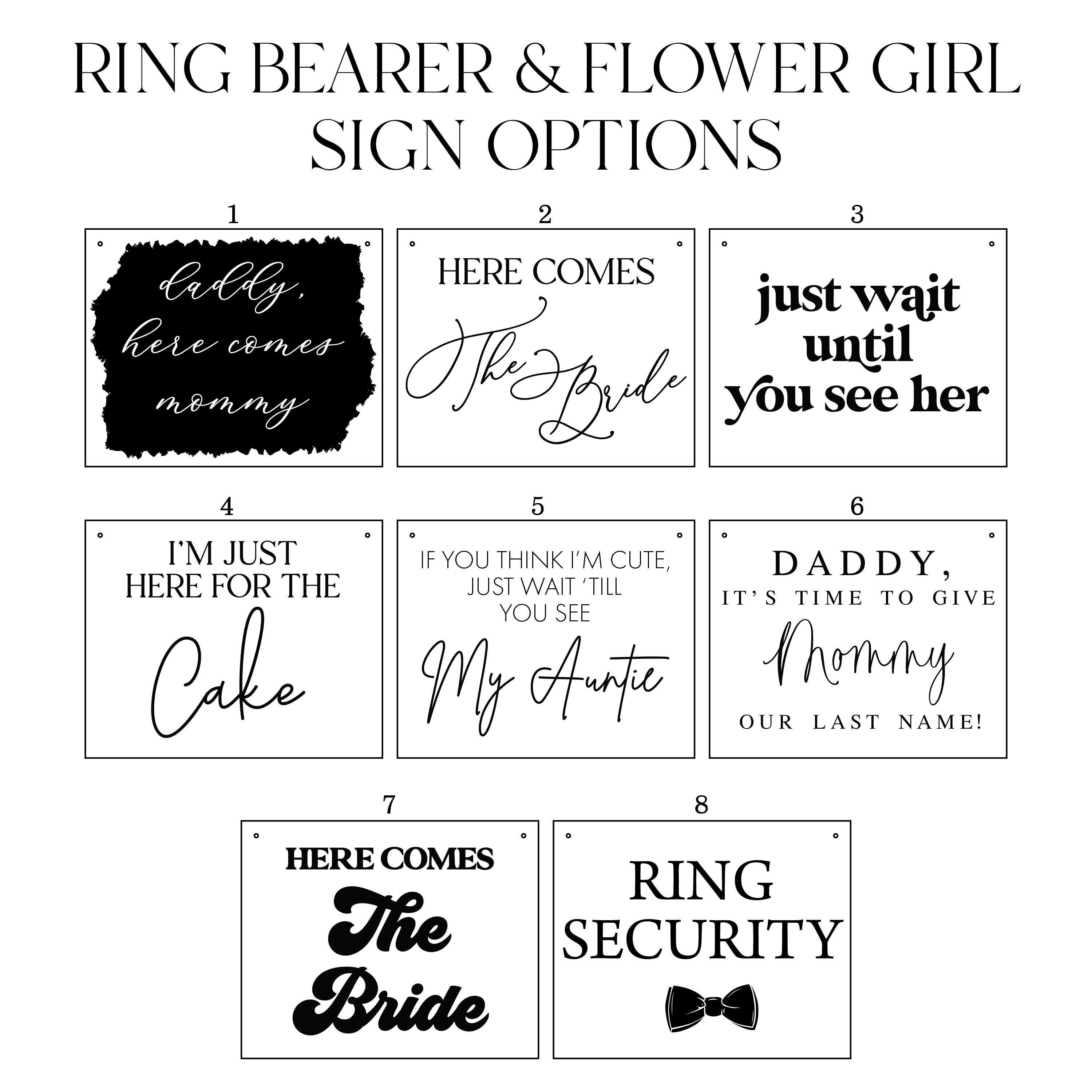 Ring Security Acrylic Wedding Sign - Table Signs