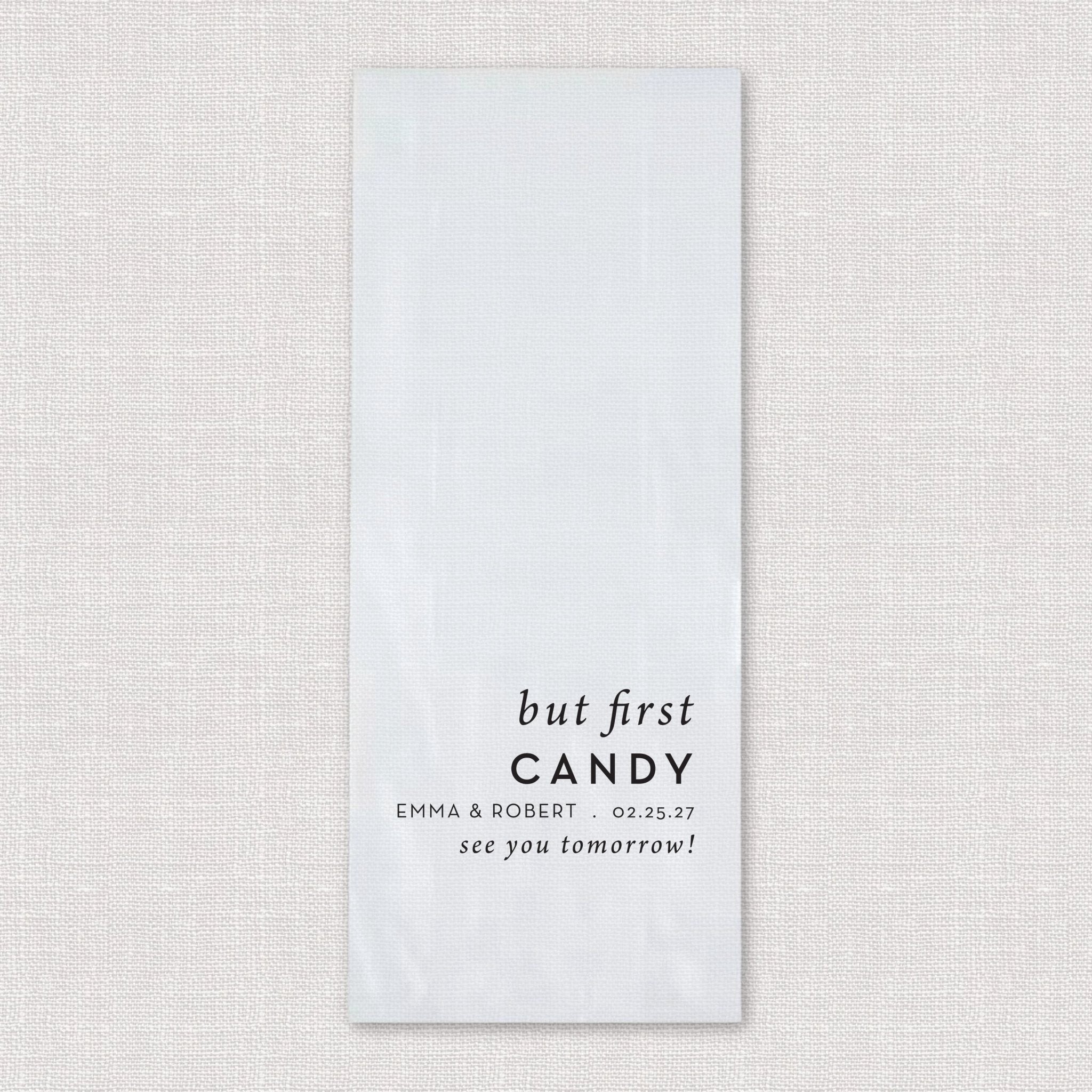But First, Candy Personalized Wedding Cellophane Bags