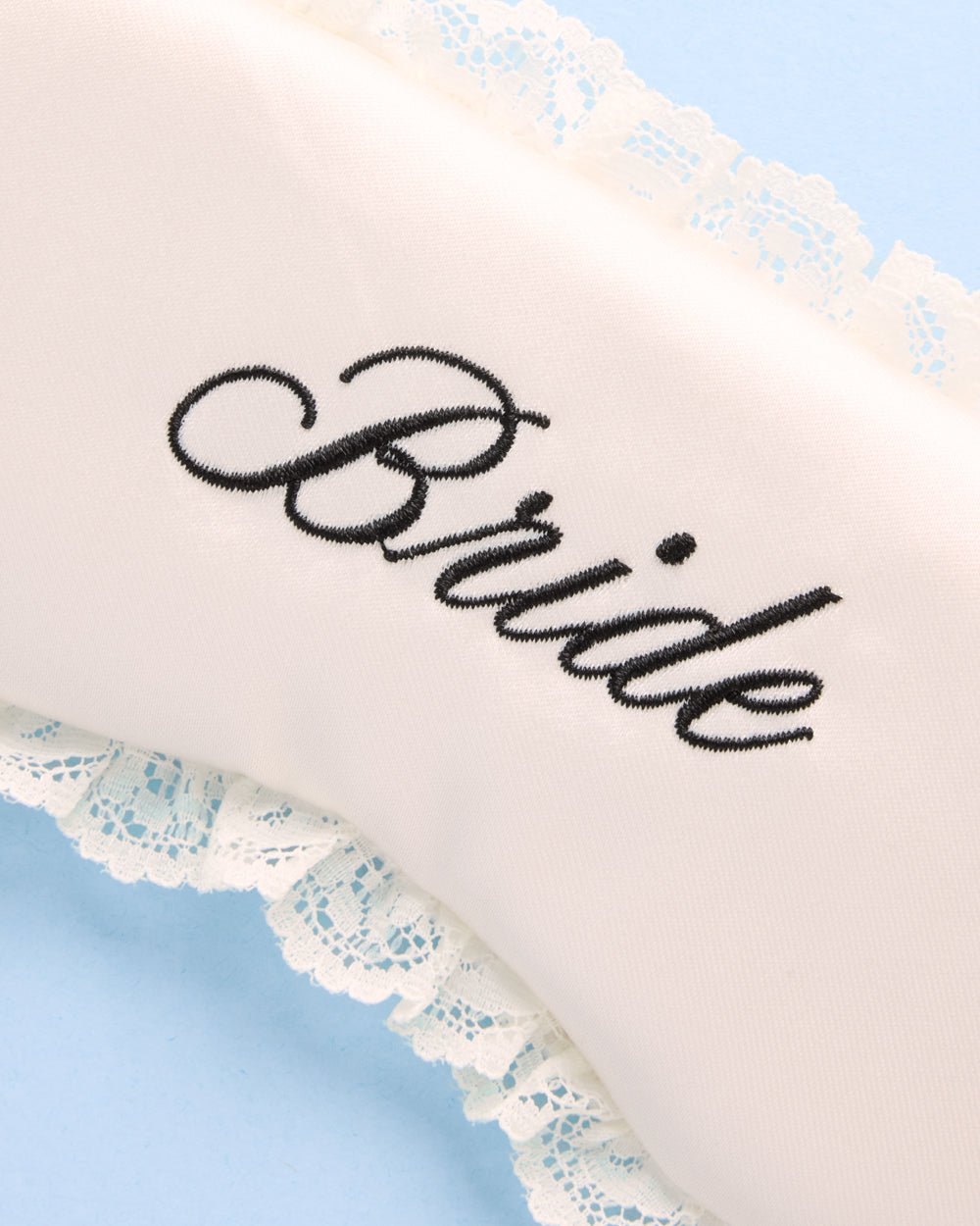 Embroidered satin Bride sleep mask — additional view