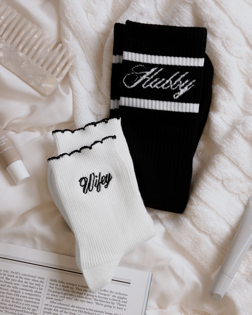 Wifey and Hubby Socks - matching newlywed socks