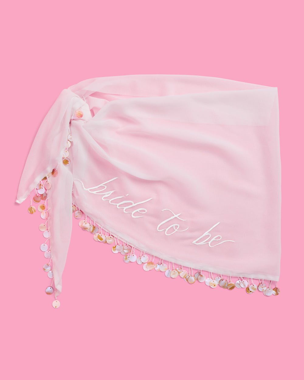 White Bride beach sarong coverup — styled view