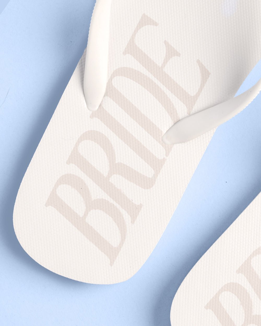 Bride Flip Flops rubber flip flops — close-up