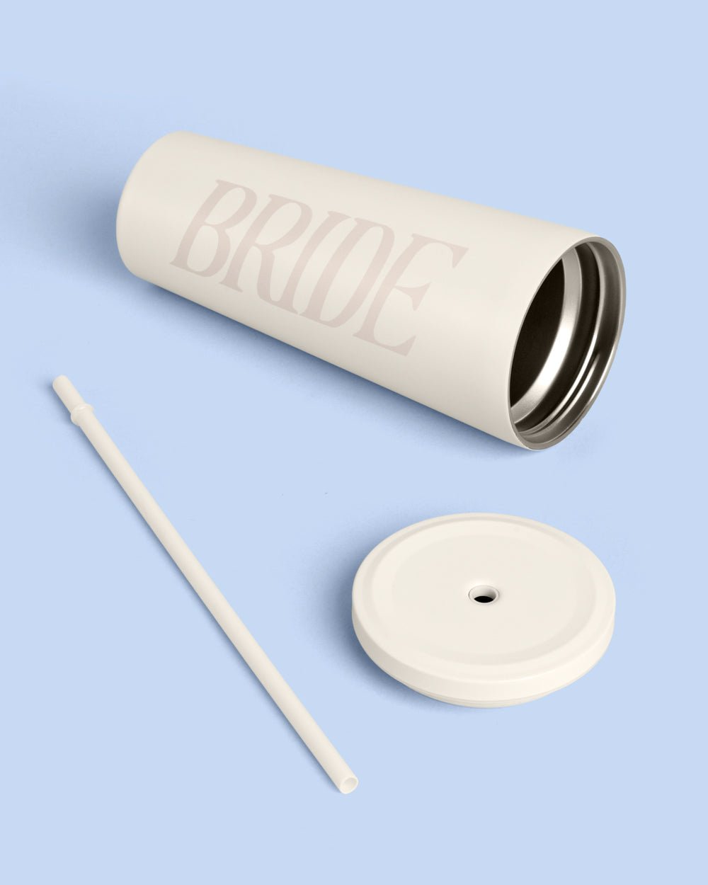 24 oz white Bride tumbler — additional view