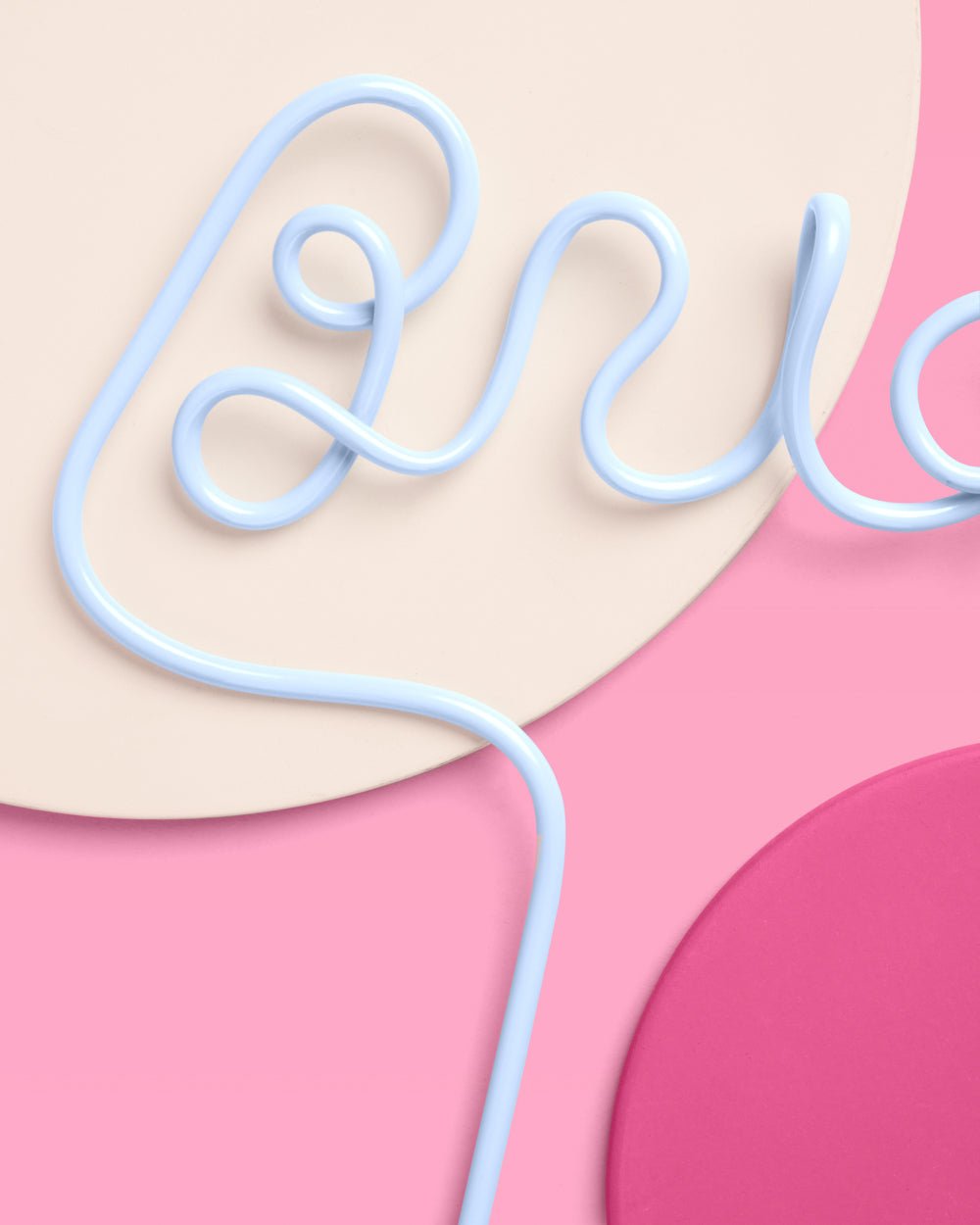 XL blue Bride reusable straw — styled view