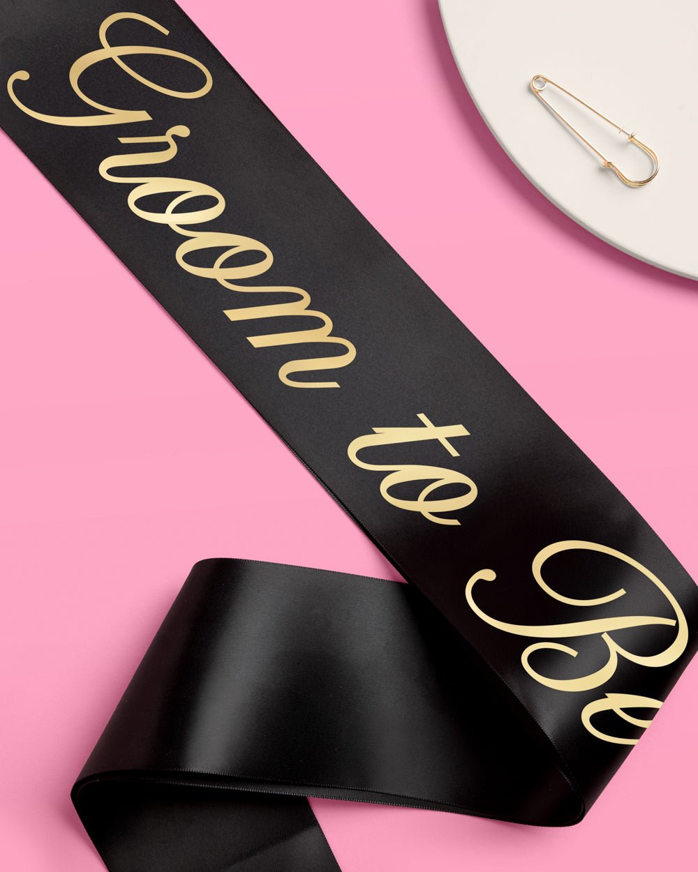 Bride and Groom satin sash duo — additional view