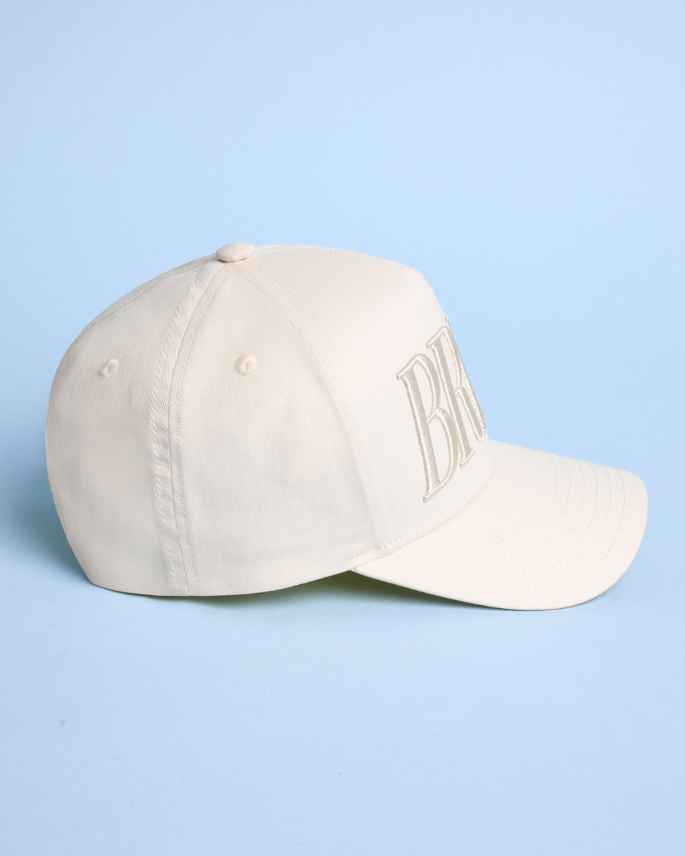 Neutral Bride Trucker Hat embroidered hat — additional angle