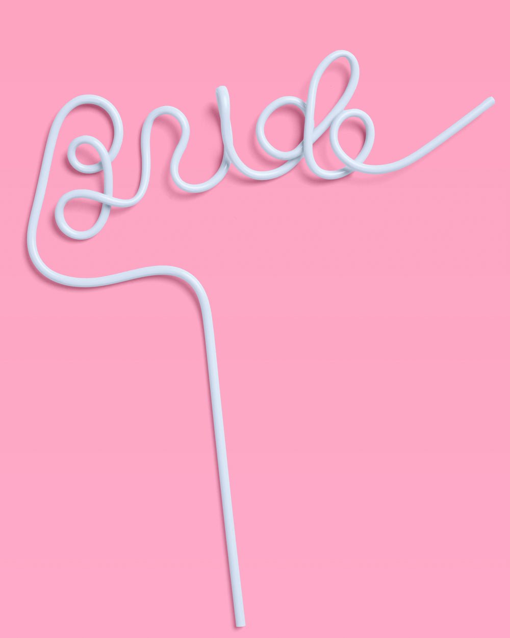 XL blue Bride reusable straw — close-up