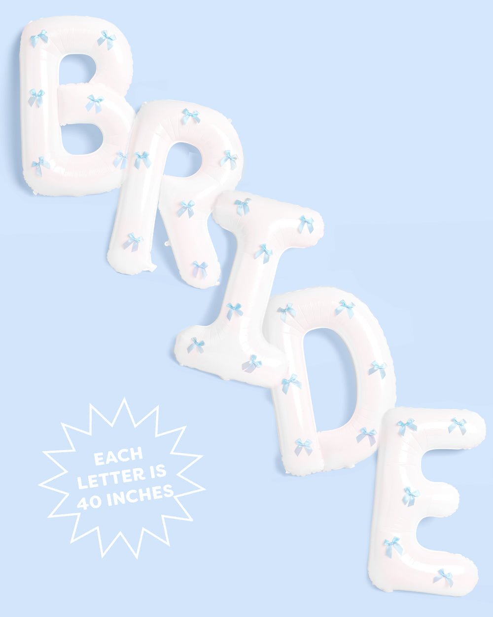 XL Bride and Bows Balloons — detail view