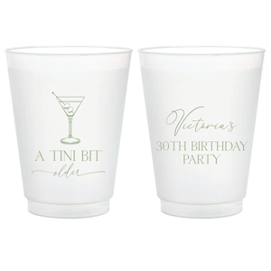 A Tini Bit Older Birthday Frosted Plastic Cups