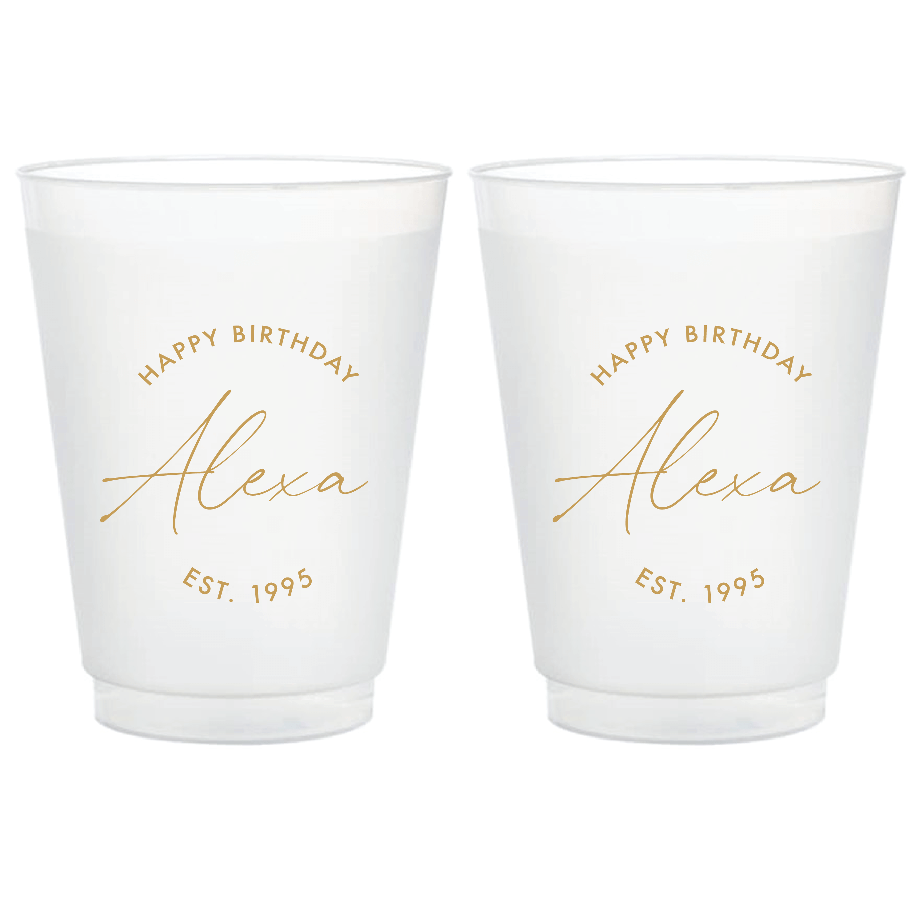 Born To Party Birthday Frosted Plastic Cups