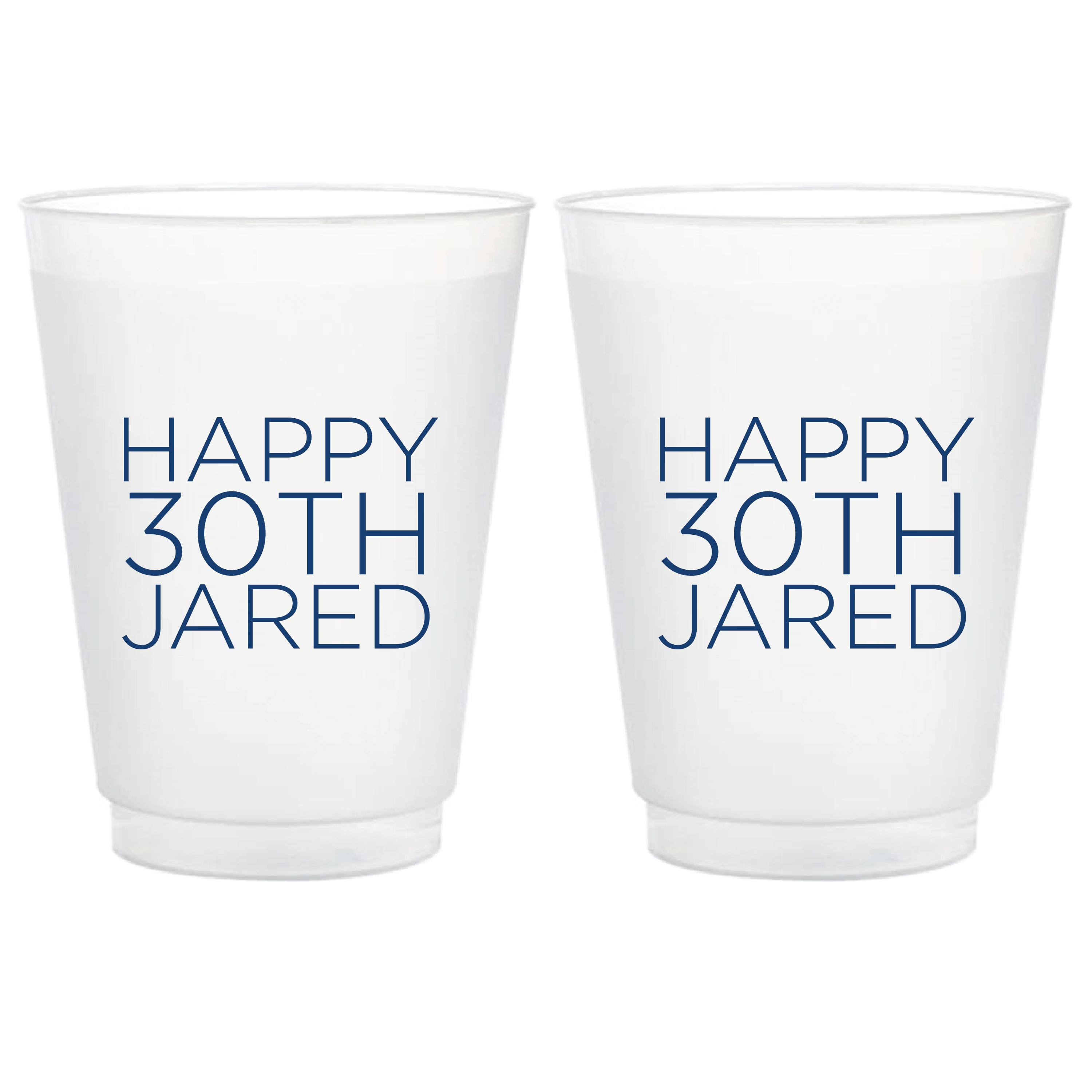 Milestone Age Birthday Frosted Plastic Cups