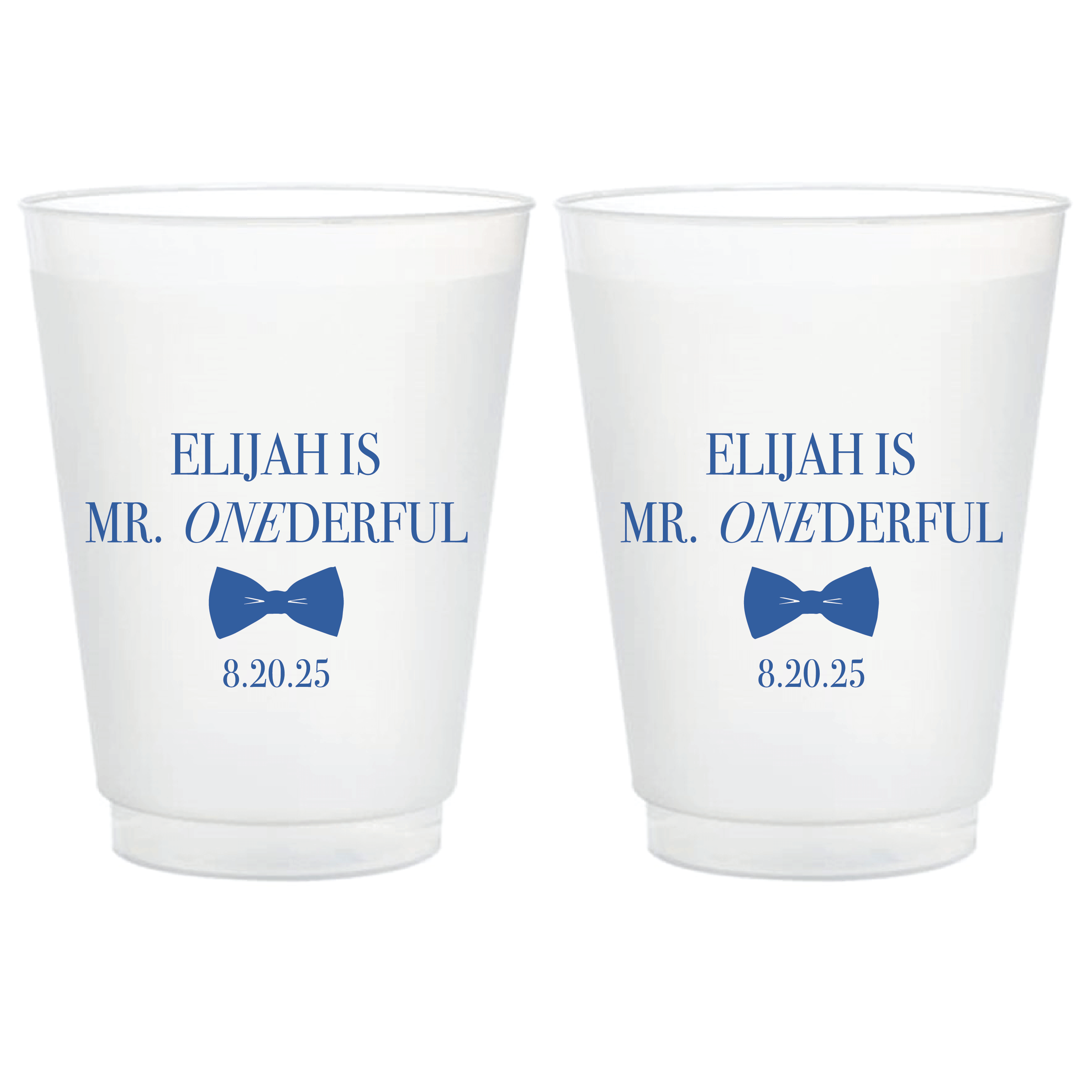 Mr ONEderful Birthday Frosted Plastic Cups