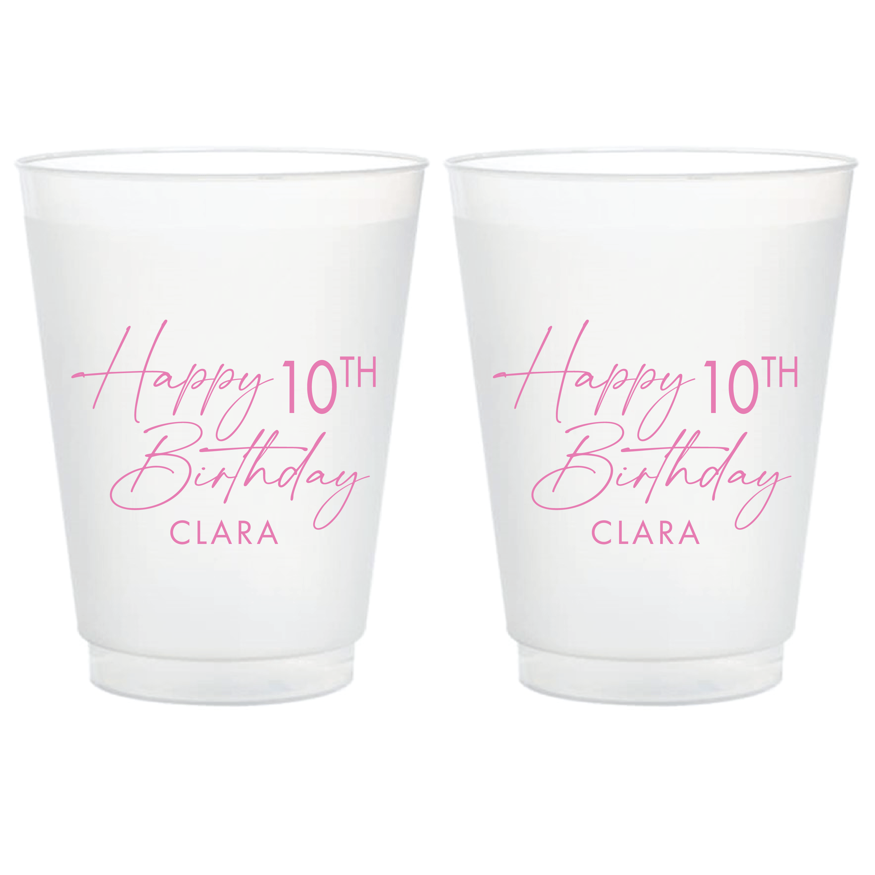 Happy Birthday Bash Frosted Plastic Cups